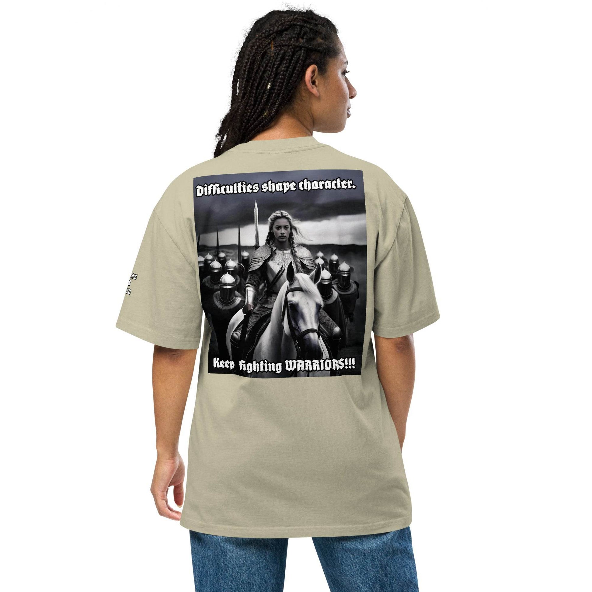 Unisex Oversized faded 100% carded cotton t-shirt Design #14 - Monk&Nun UnisexClothing