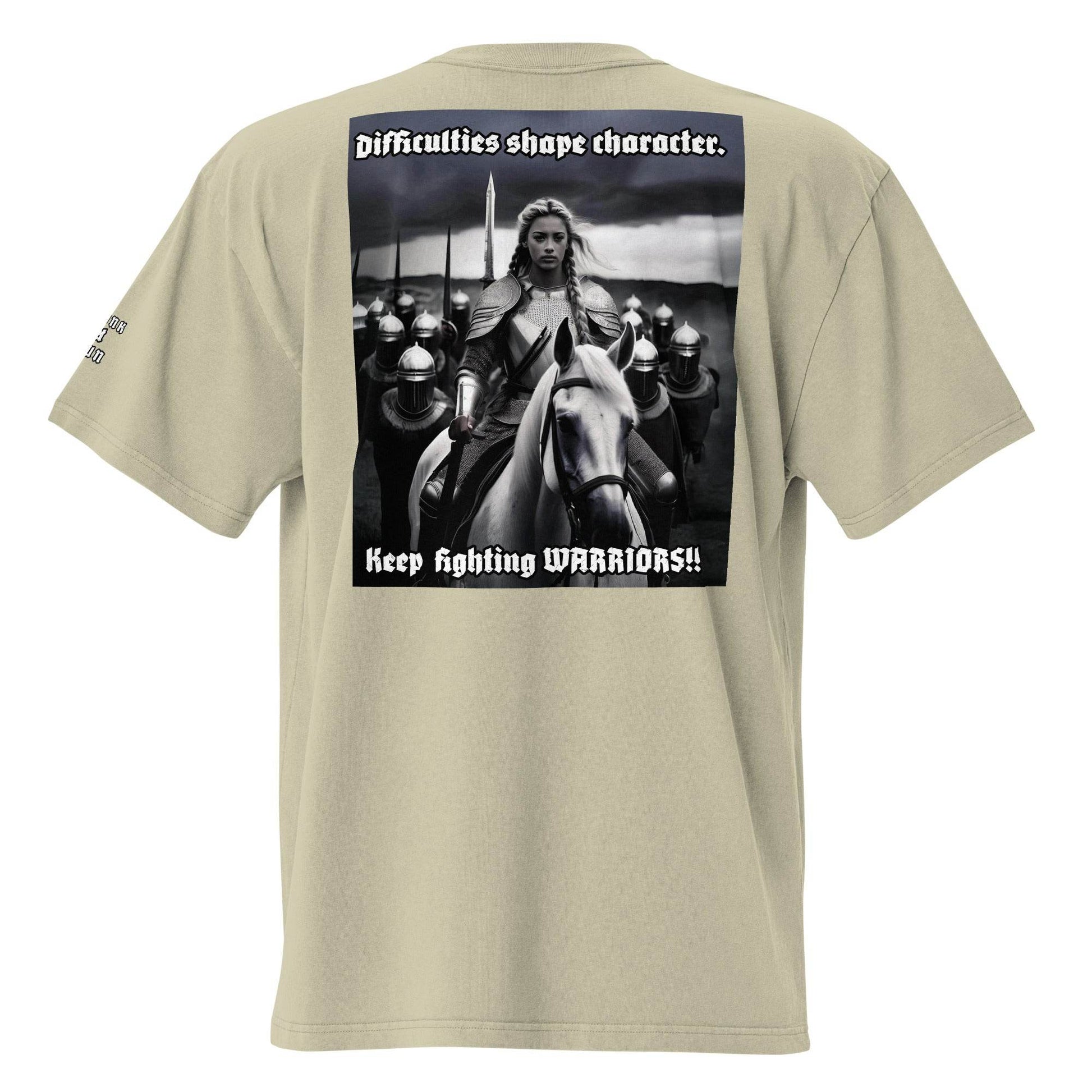 Unisex Oversized faded 100% carded cotton t-shirt Design #14 - Monk&Nun UnisexClothing
