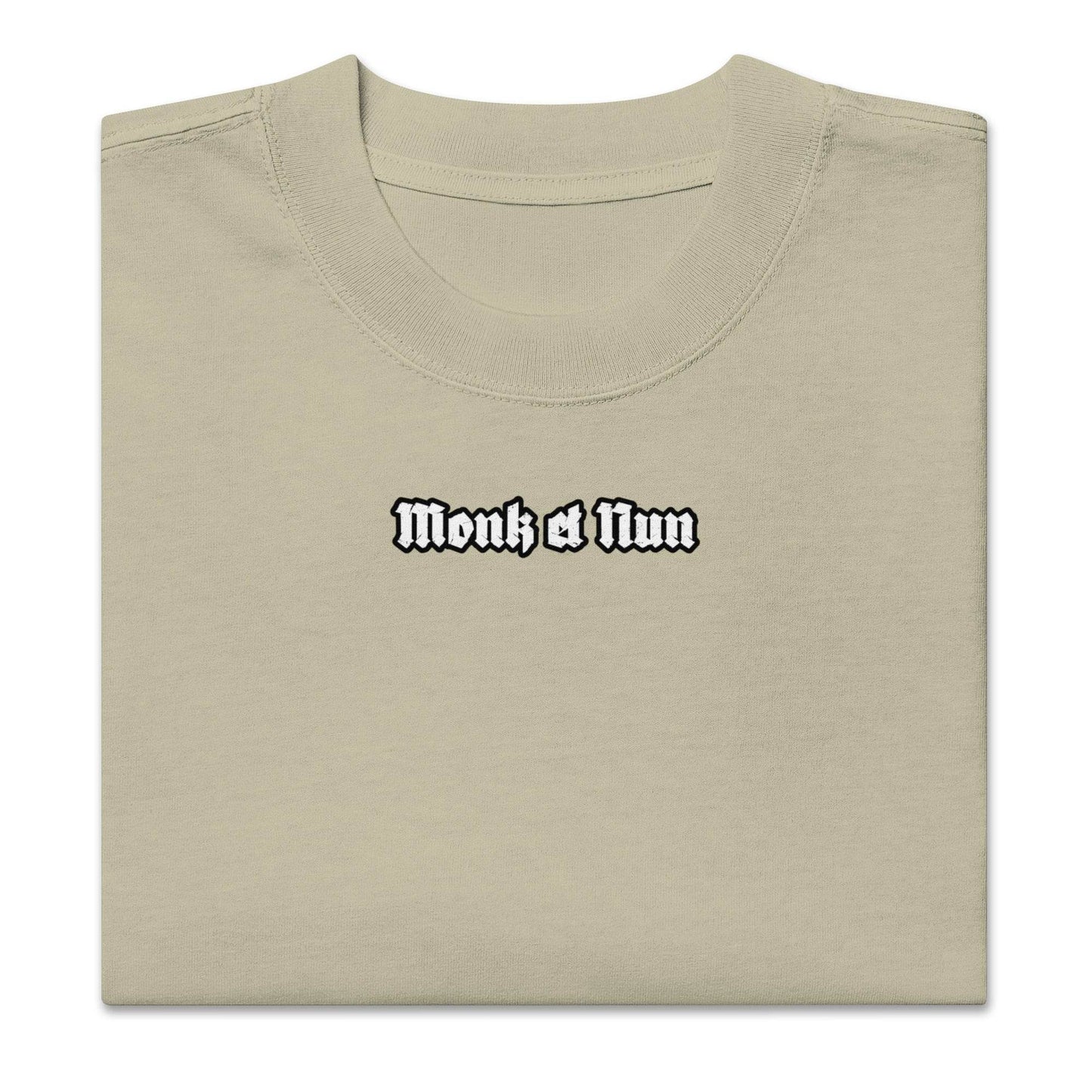 Unisex Oversized faded 100% carded cotton t-shirt Design #14 - Monk&Nun UnisexClothing