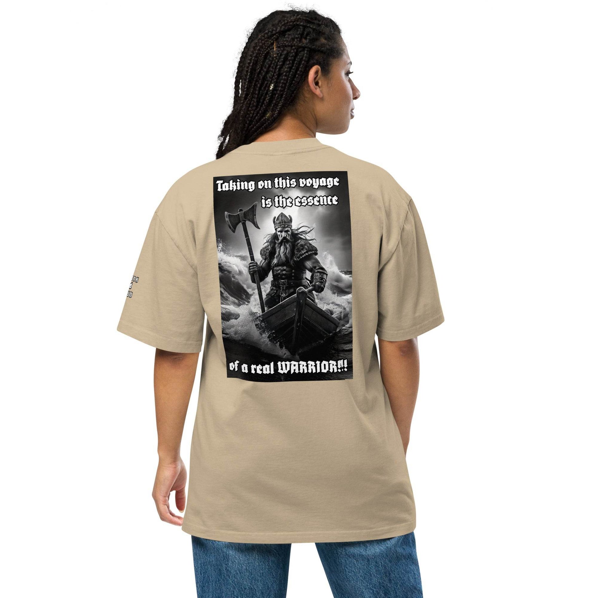 Unisex Oversized faded 100% carded cotton t-shirt Design #12 - Monk&Nun UnisexClothing