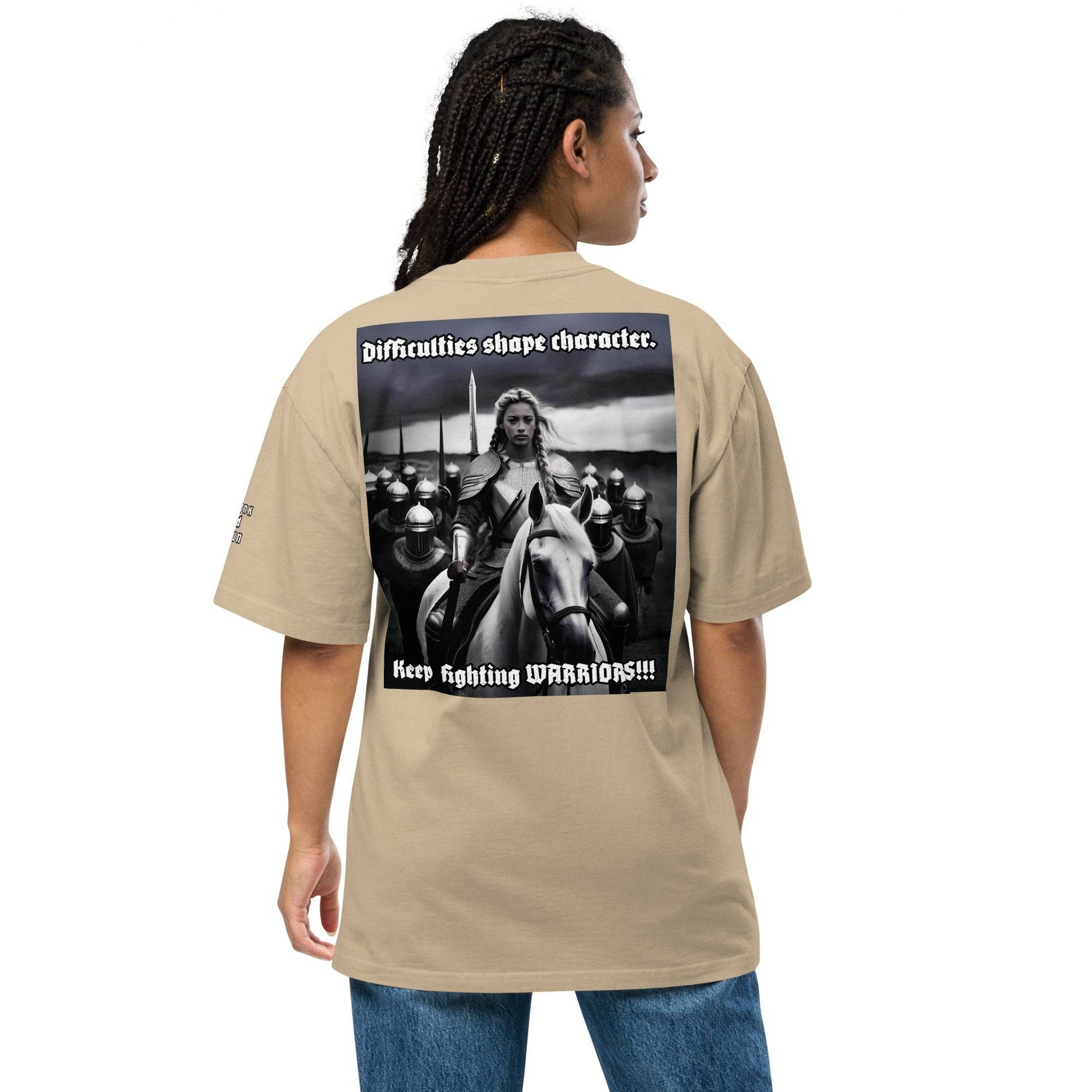 Unisex Oversized faded 100% carded cotton t-shirt Design #14 - Monk&Nun UnisexClothing