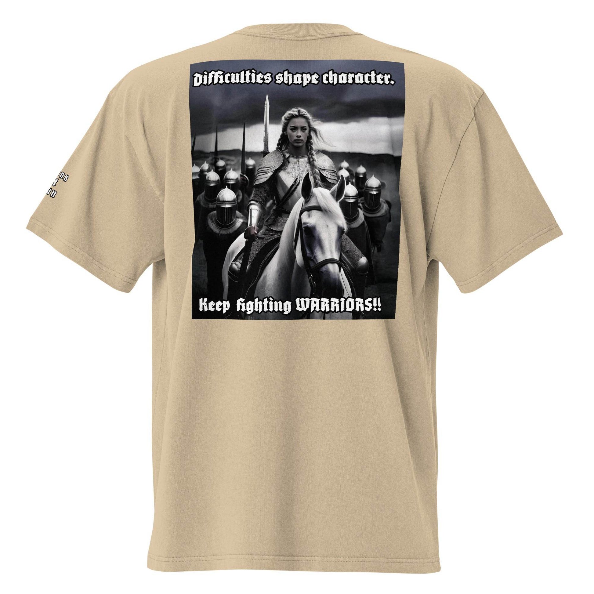 Unisex Oversized faded 100% carded cotton t-shirt Design #14 - Monk&Nun UnisexClothing