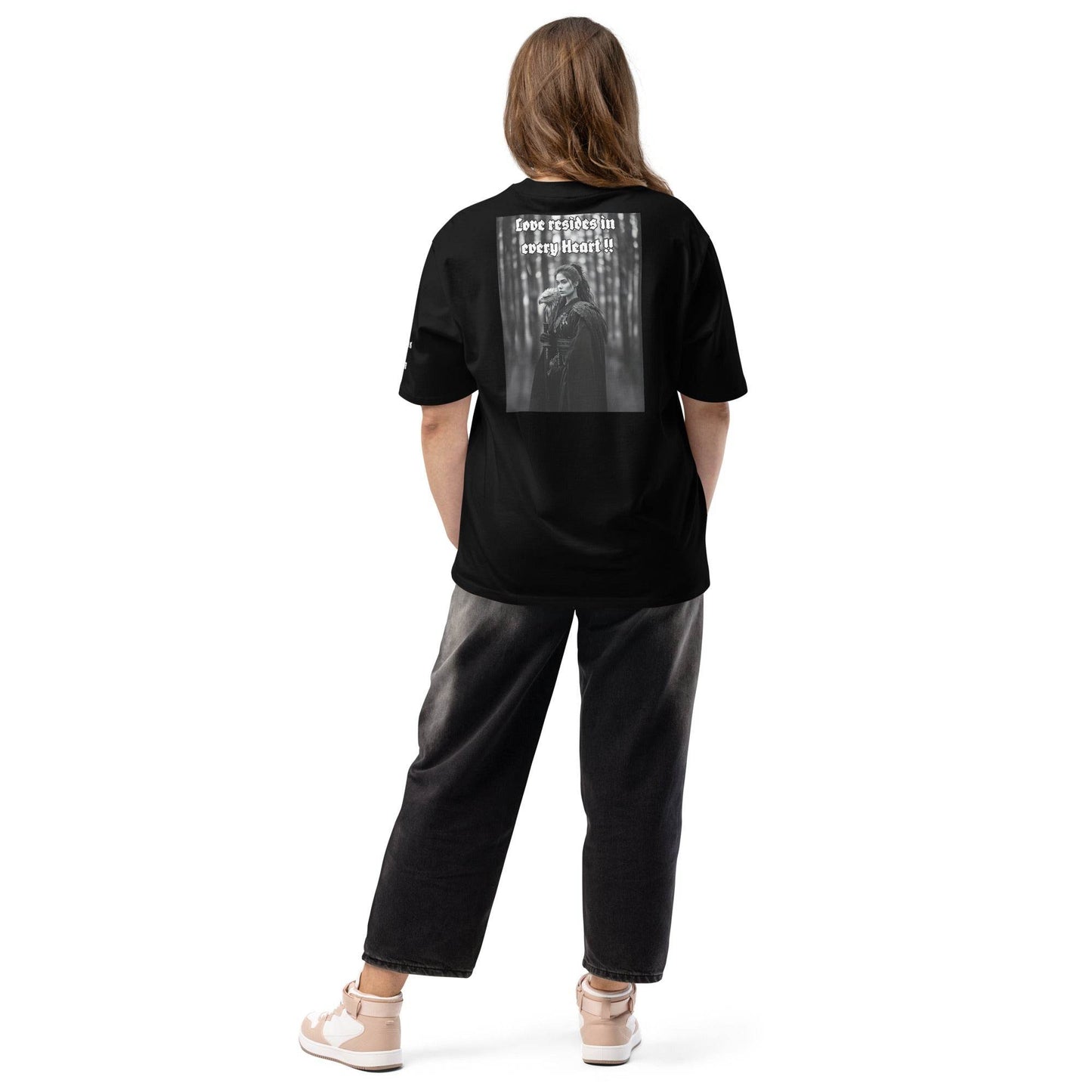 Unisex Oversized 100% premium cotton heavyweight t-shirt Design #1 - Monk&Nun UnisexClothing