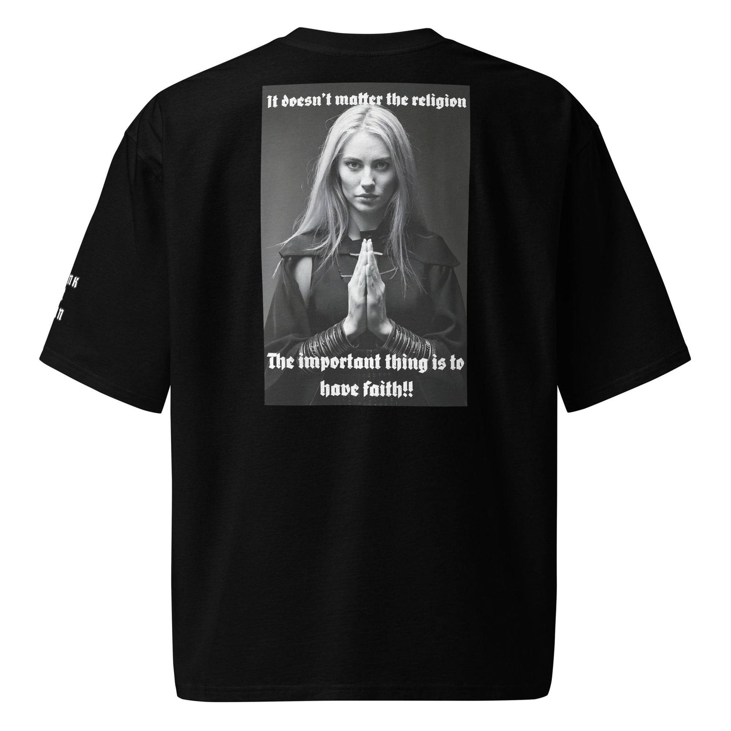 Unisex Oversized 100% premium cotton heavyweight t-shirt Design #3 - Monk&Nun UnisexClothing