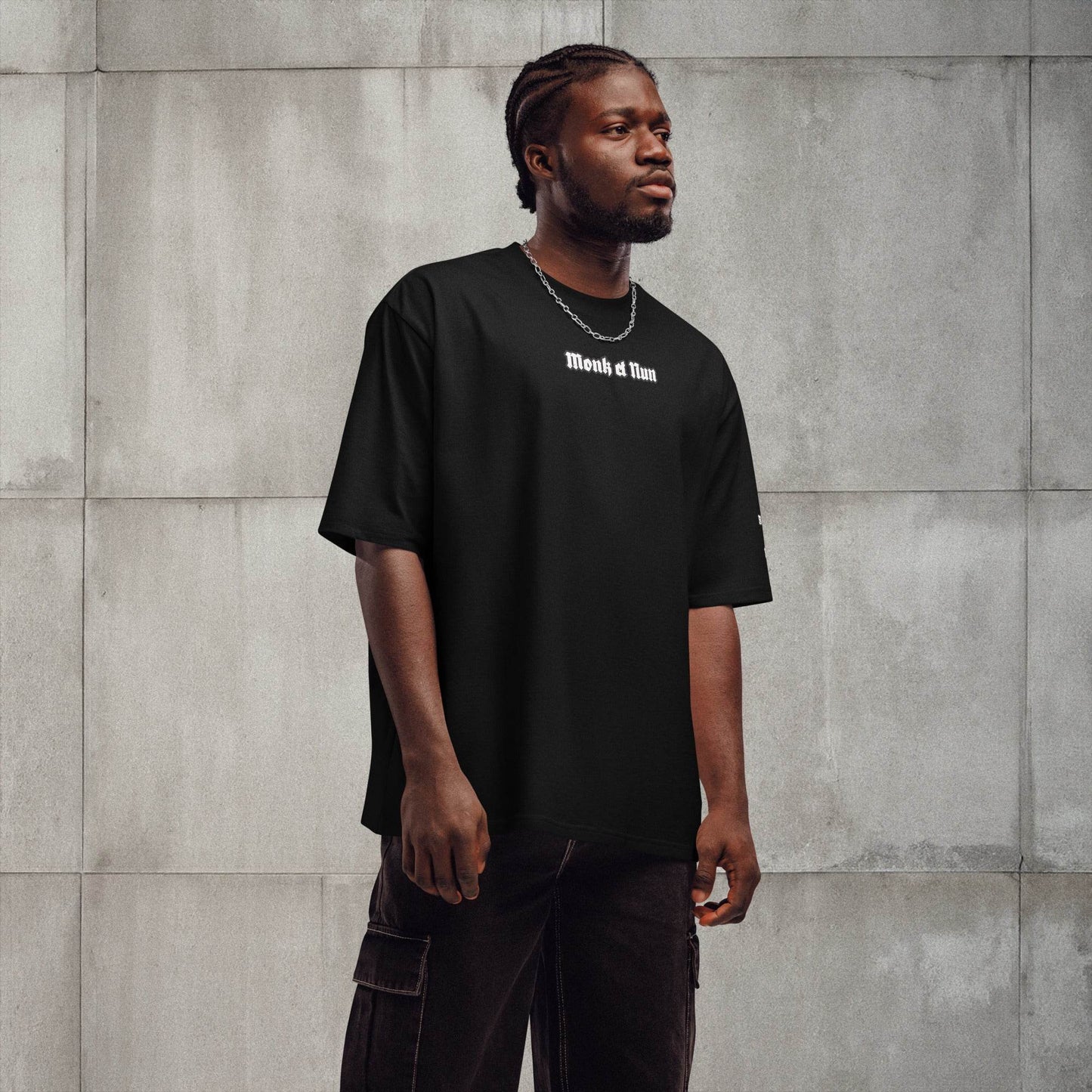 Unisex Oversized 100% premium cotton heavyweight t-shirt Design #1 - Monk&Nun UnisexClothing