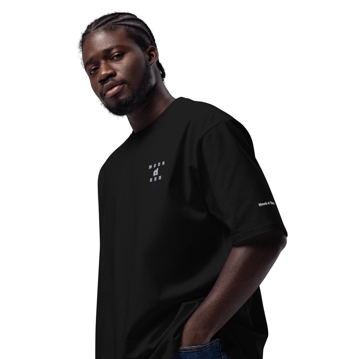 Unisex Oversized 100% premium cotton heavyweight t-shirt Logo - Monk&Nun UnisexClothing