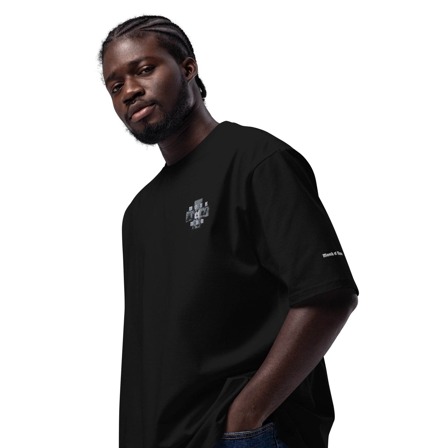 Unisex Oversized 100% premium cotton heavyweight t-shirt Always think positive - Monk&Nun UnisexClothing