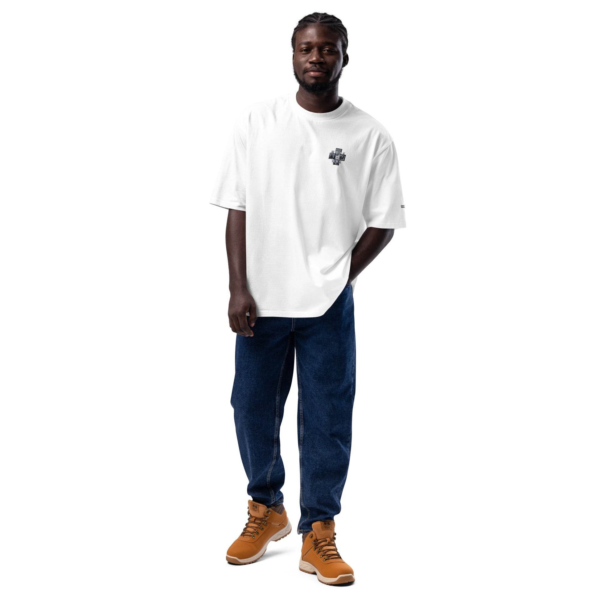 Unisex Oversized 100% premium cotton heavyweight t-shirt Always think positive - Monk&Nun UnisexClothing