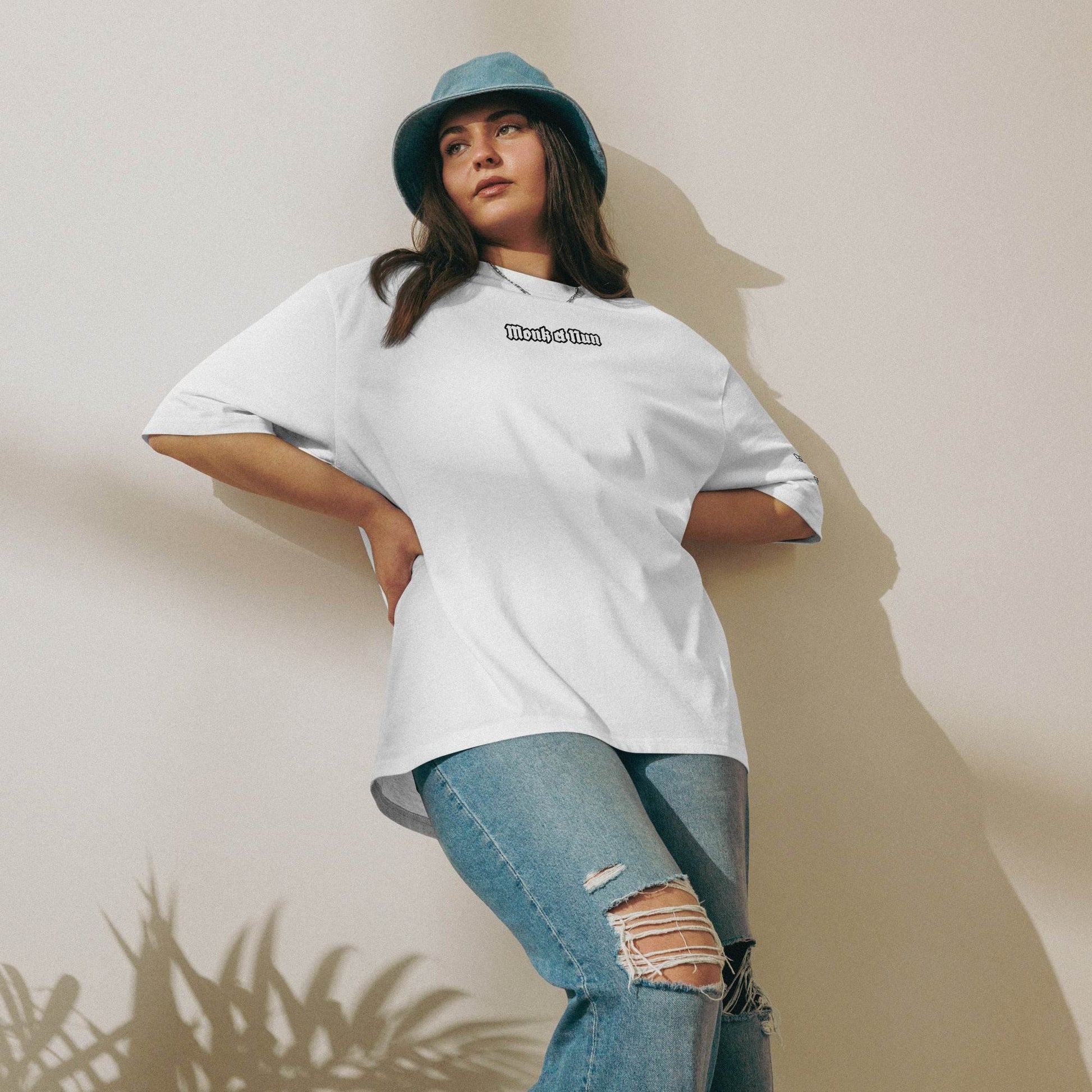 Unisex Oversized 100% premium cotton heavyweight t-shirt Design #1 - Monk&Nun UnisexClothing
