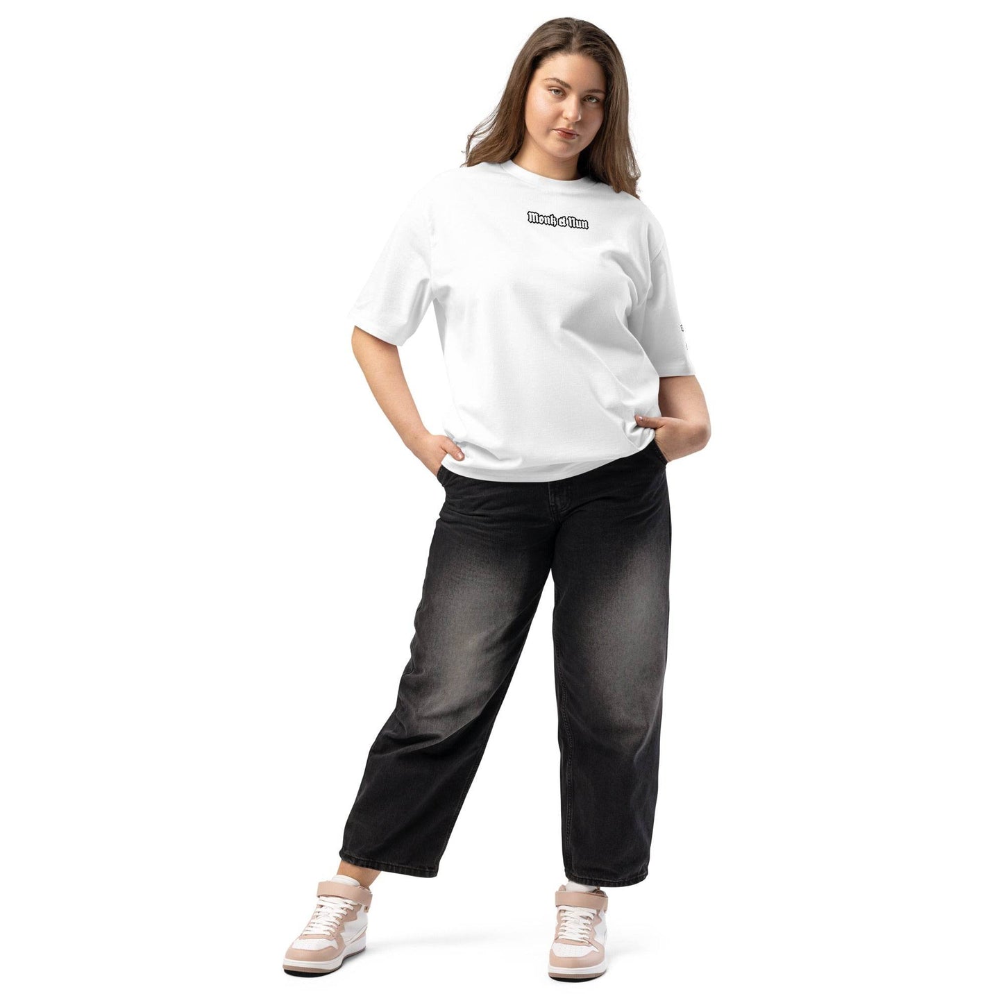 Unisex Oversized 100% premium cotton heavyweight t-shirt Design #3 - Monk&Nun UnisexClothing