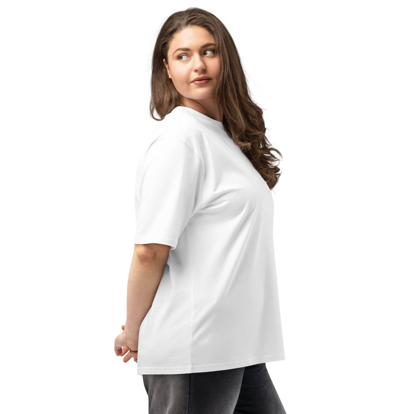Unisex Oversized 100% premium cotton heavyweight t-shirt Always think positive - Monk&Nun UnisexClothing
