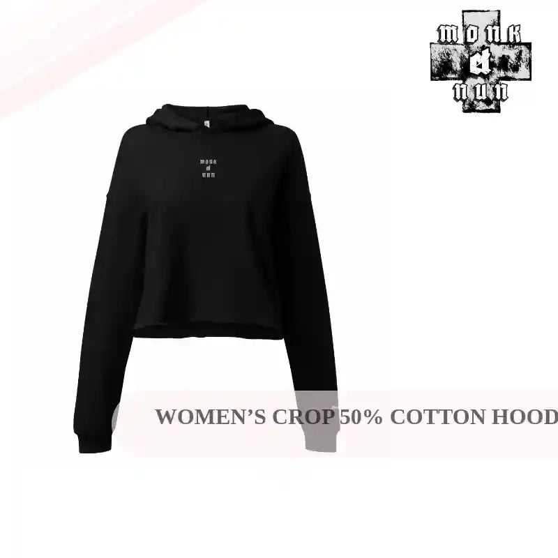 Women&rsquo;s Crop 50% cotton Hoodie Design #12 by@Outfy