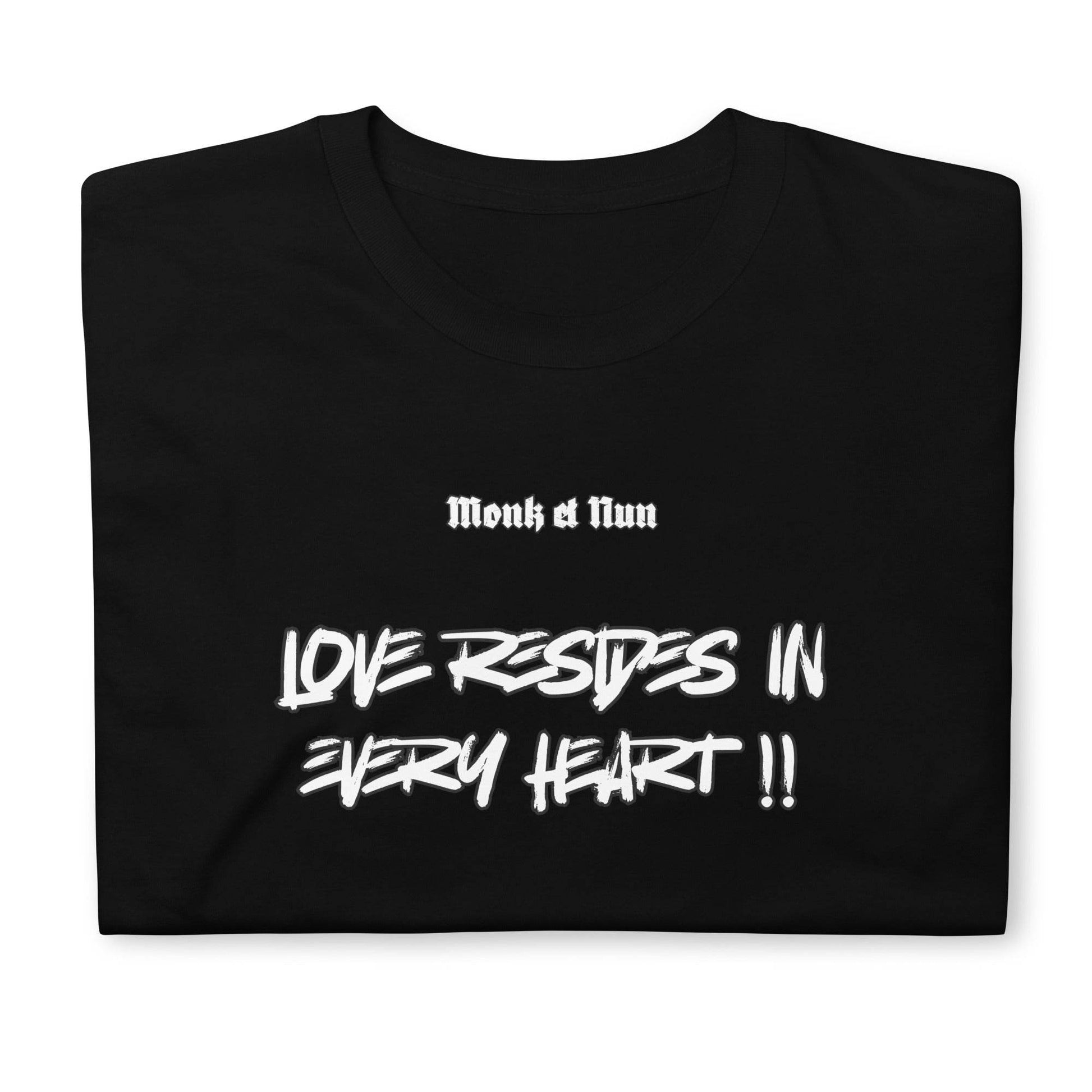 Unisex Short Sleeve 100% ring-spun cotton t-Shirt Text #1 front - Monk&Nun UnisexClothing
