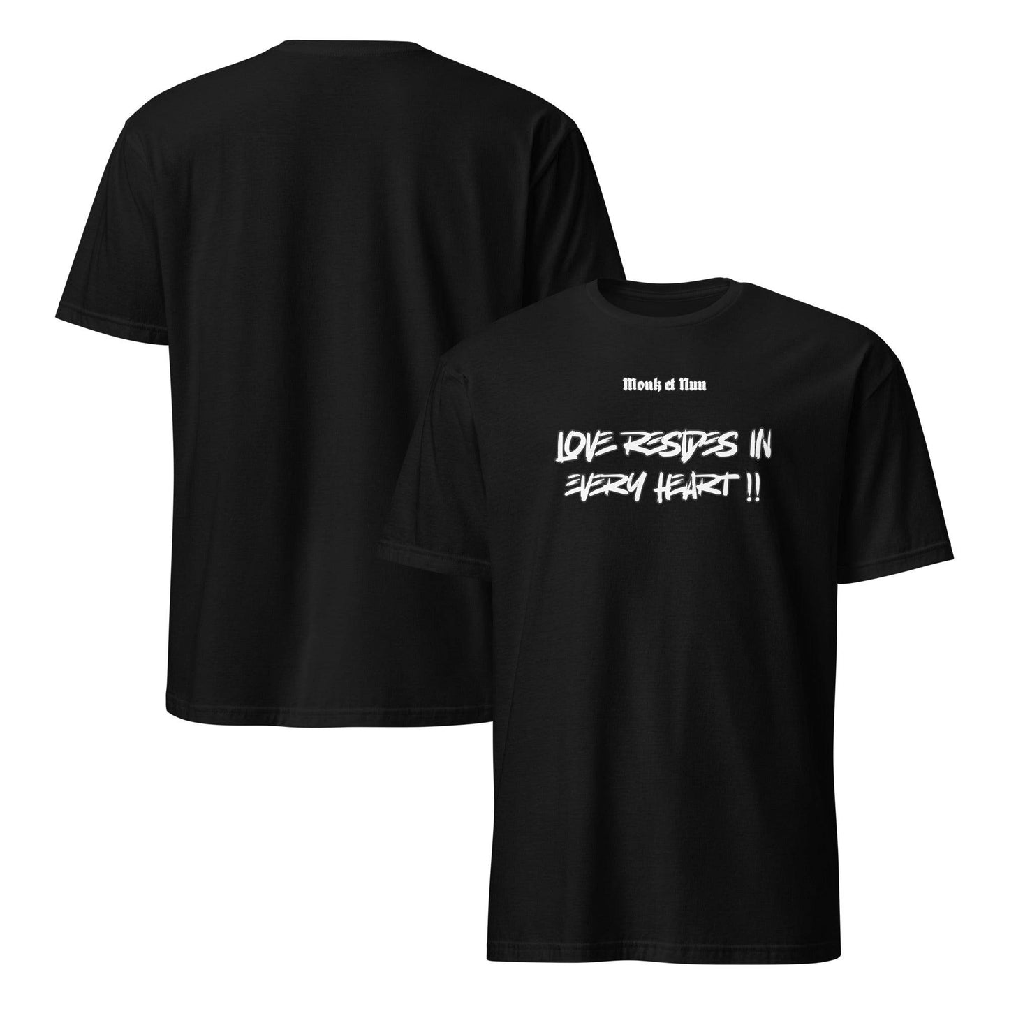 Unisex Short Sleeve 100% ring-spun cotton t-Shirt Text #1 front - Monk&Nun UnisexClothing