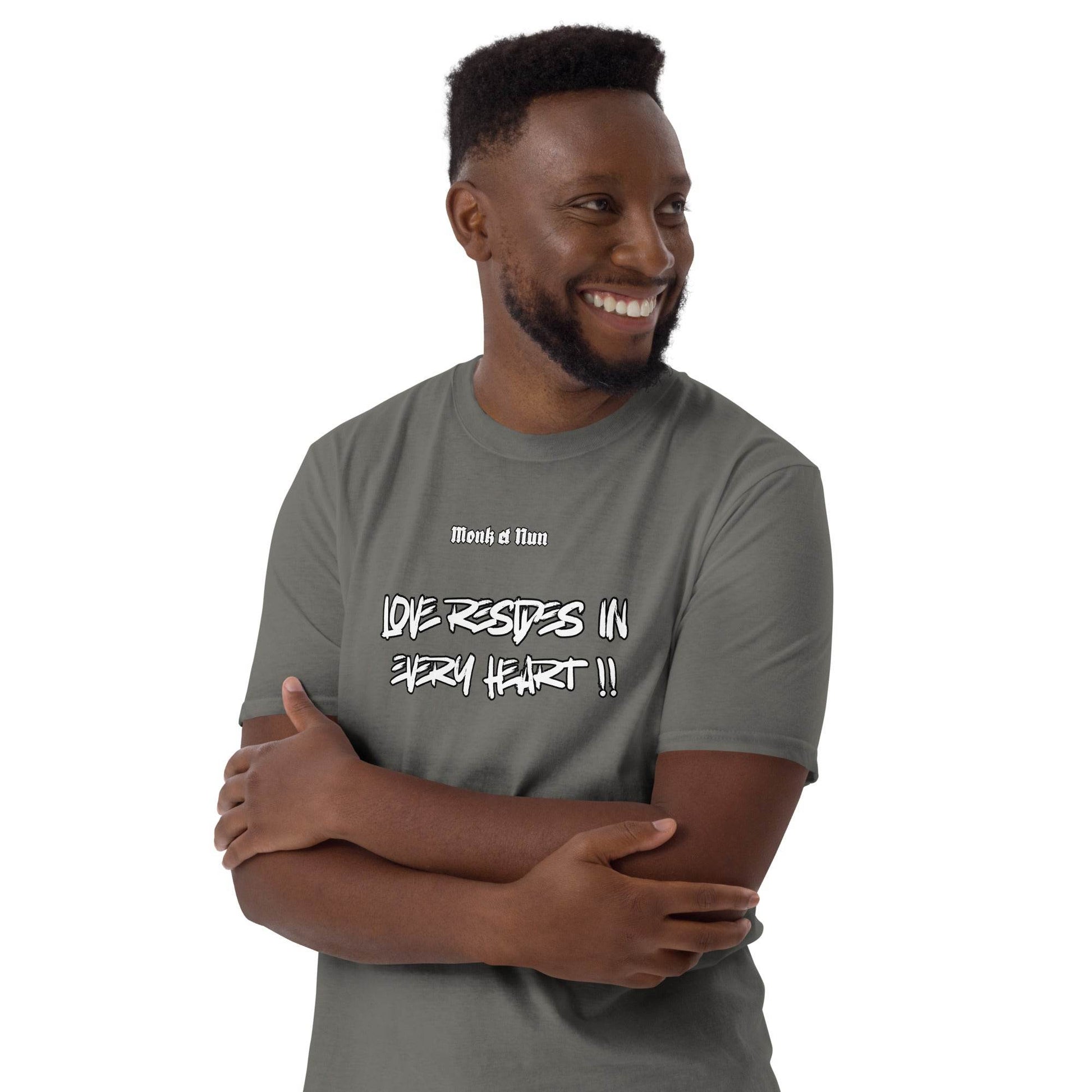 Unisex Short Sleeve 100% ring-spun cotton t-Shirt Text #1 front - Monk&Nun UnisexClothing