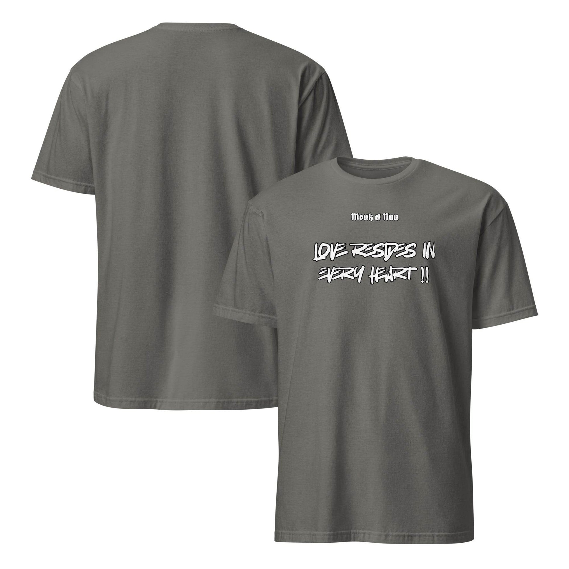 Unisex Short Sleeve 100% ring-spun cotton t-Shirt Text #1 front - Monk&Nun UnisexClothing