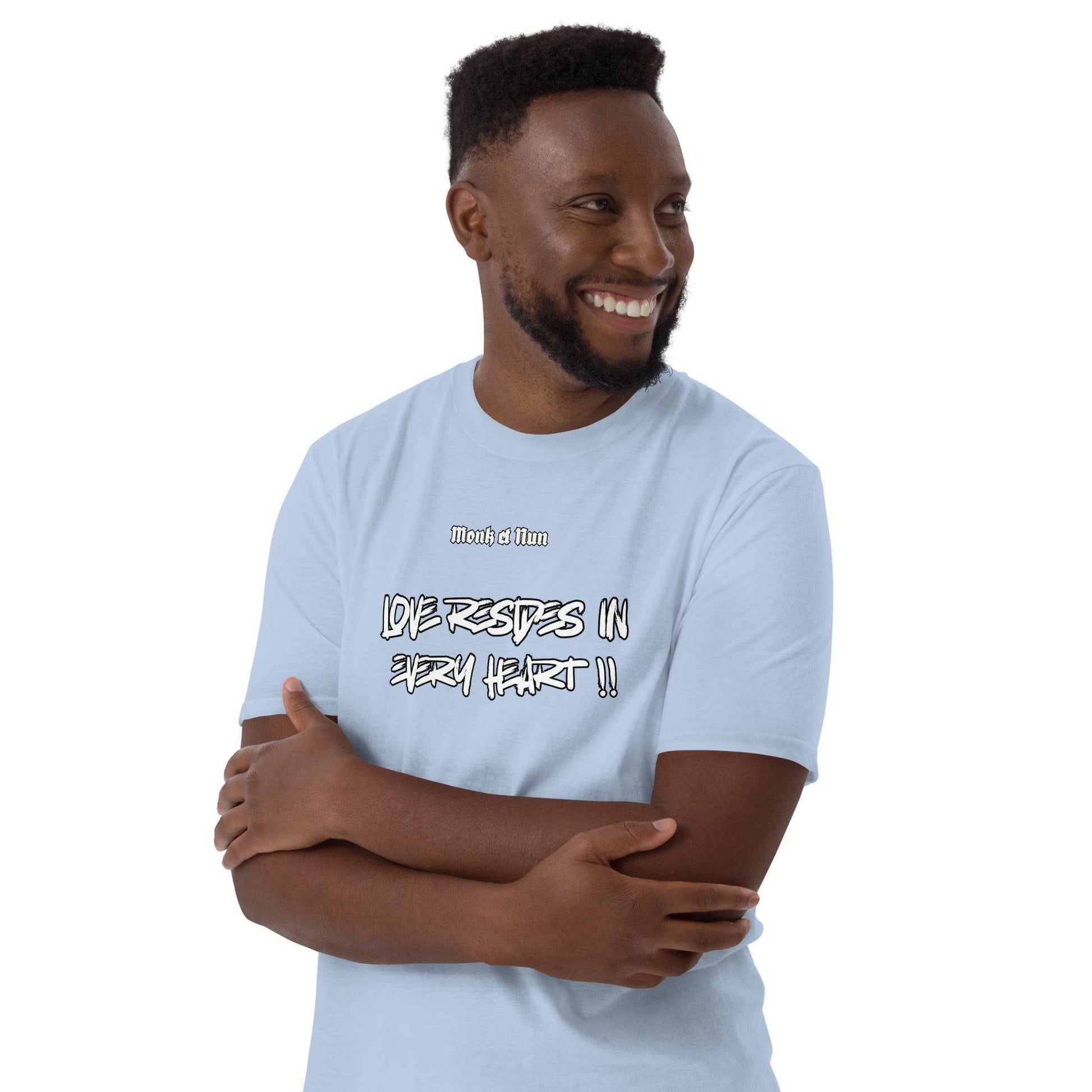 Unisex Short Sleeve 100% ring-spun cotton t-Shirt Text #1 front - Monk&Nun UnisexClothing