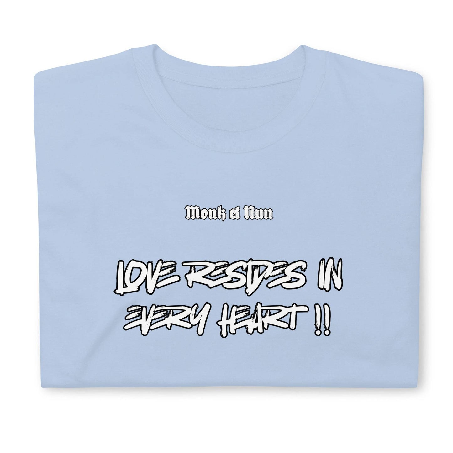 Unisex Short Sleeve 100% ring-spun cotton t-Shirt Text #1 front - Monk&Nun UnisexClothing
