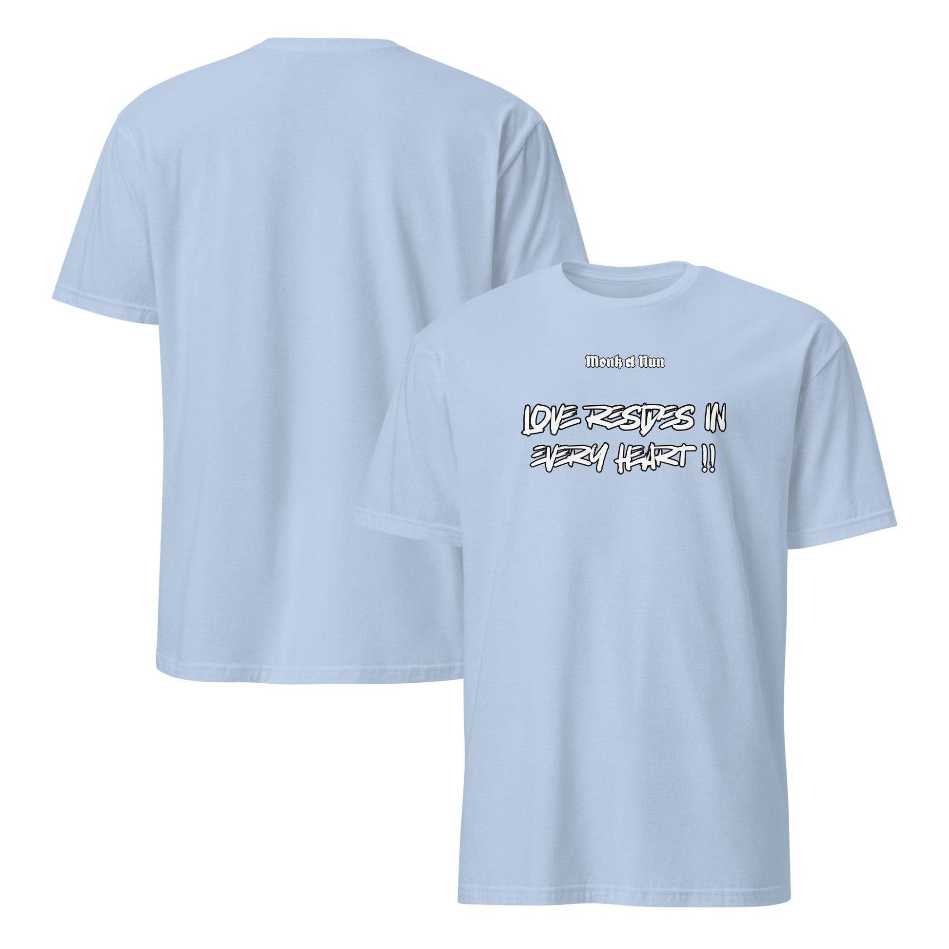 Unisex Short Sleeve 100% ring-spun cotton t-Shirt Text #1 front - Monk&Nun UnisexClothing