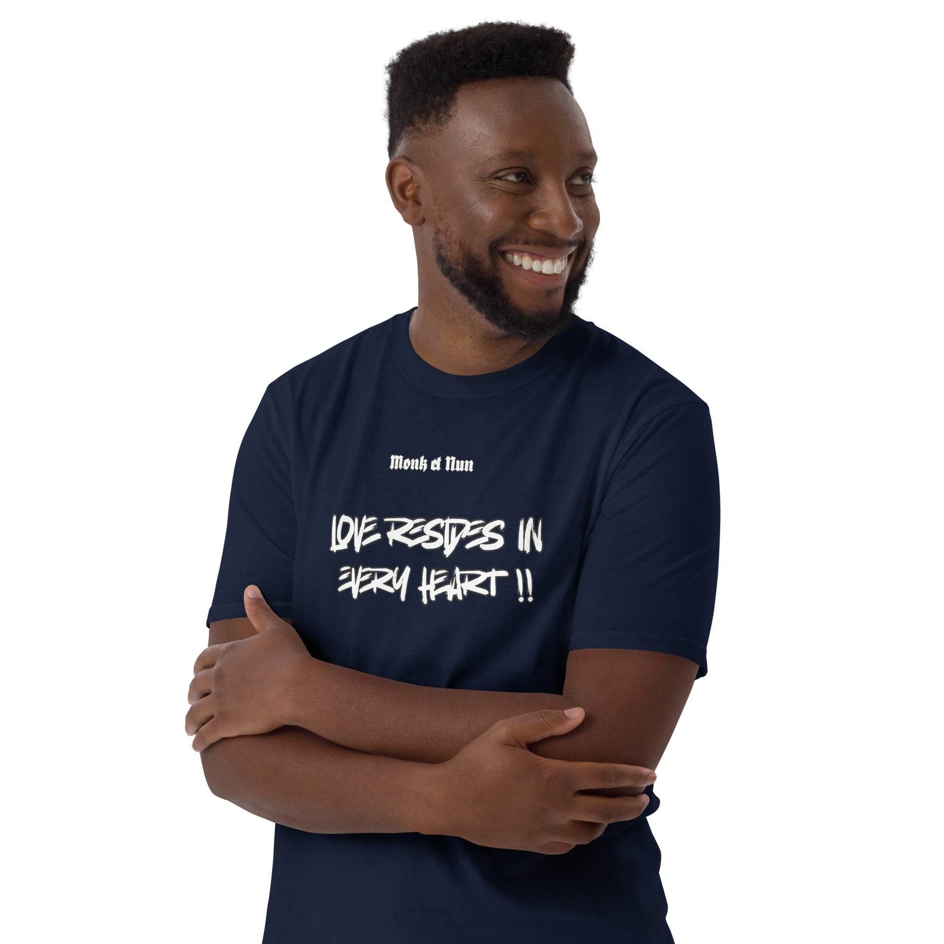 Unisex Short Sleeve 100% ring-spun cotton t-Shirt Text #1 front - Monk&Nun UnisexClothing
