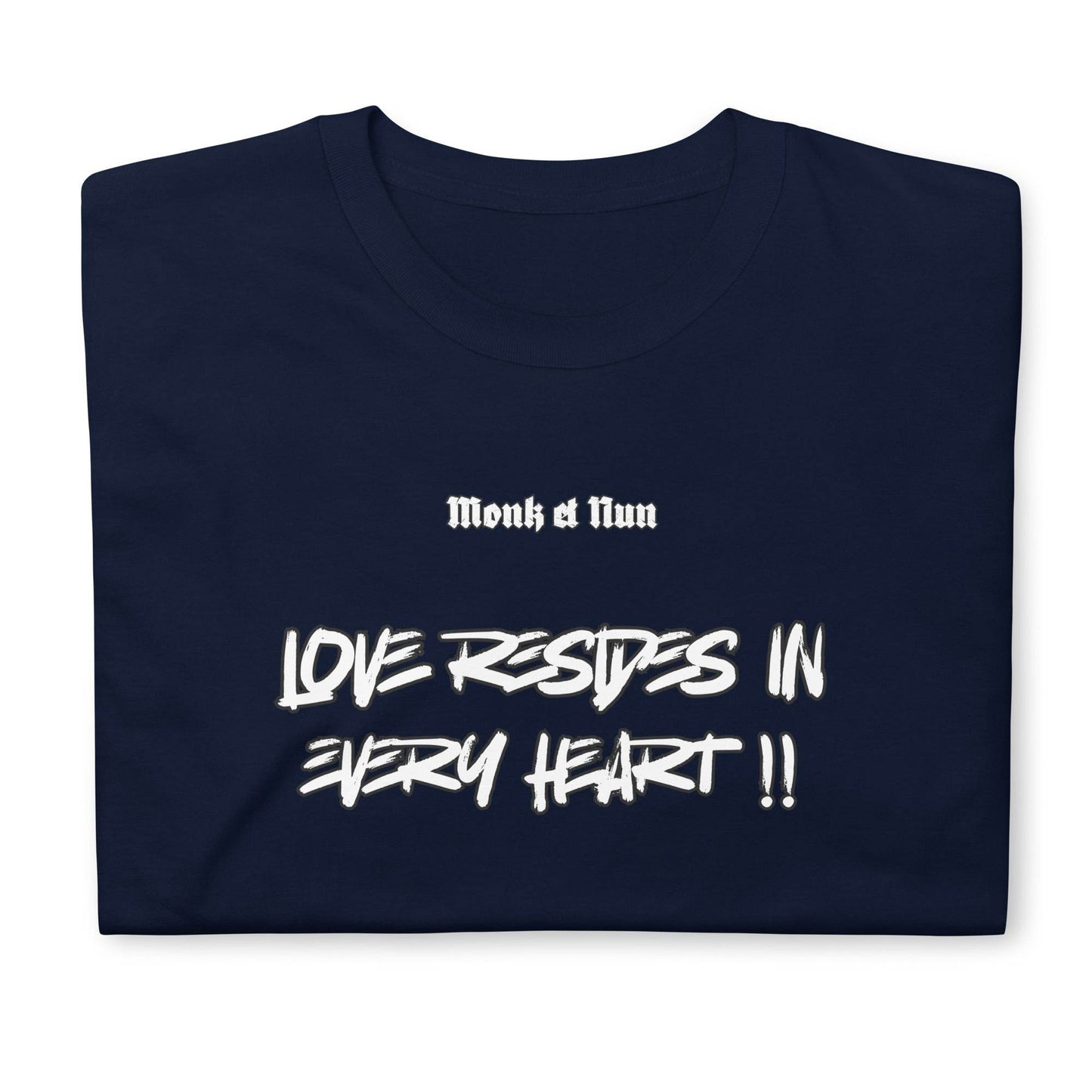 Unisex Short Sleeve 100% ring-spun cotton t-Shirt Text #1 front - Monk&Nun UnisexClothing