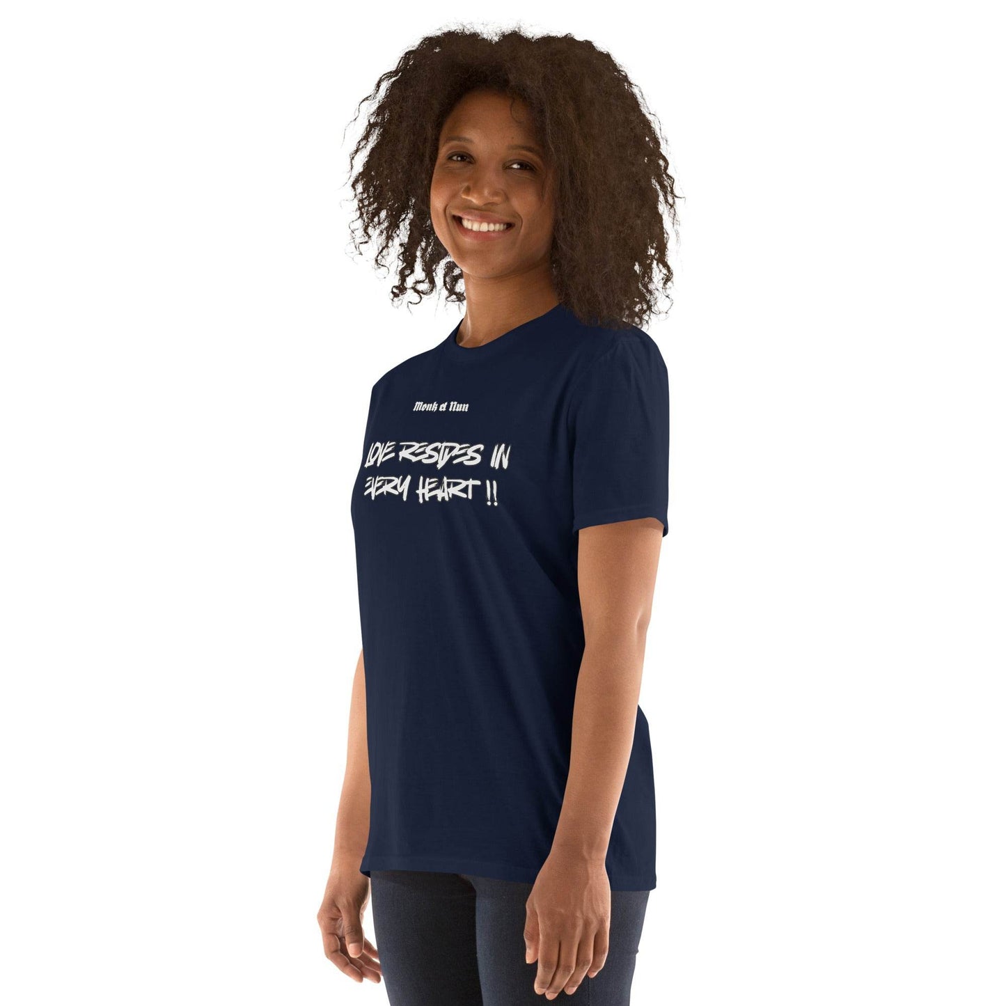 Unisex Short Sleeve 100% ring-spun cotton t-Shirt Text #1 front - Monk&Nun UnisexClothing