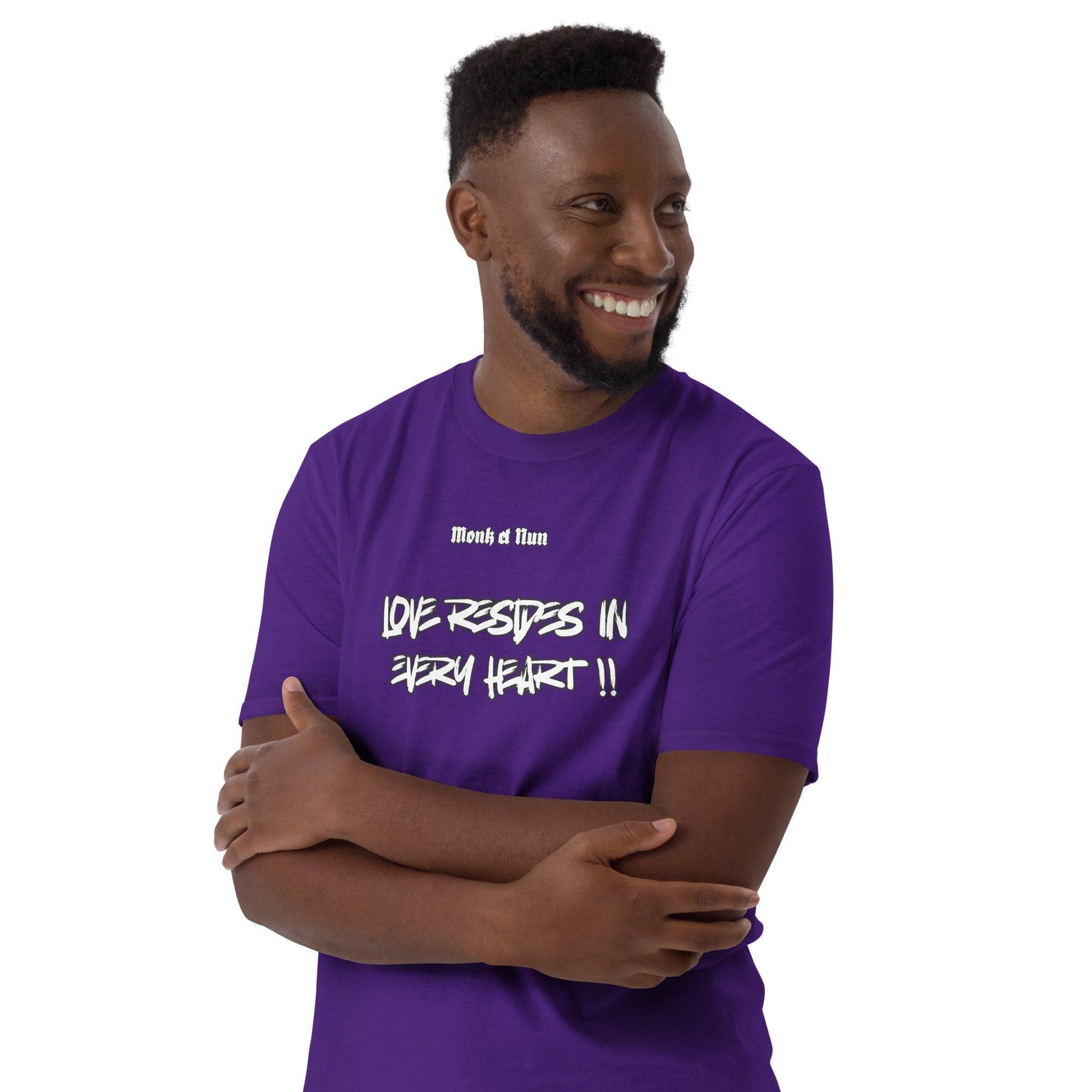 Unisex Short Sleeve 100% ring-spun cotton t-Shirt Text #1 front - Monk&Nun UnisexClothing