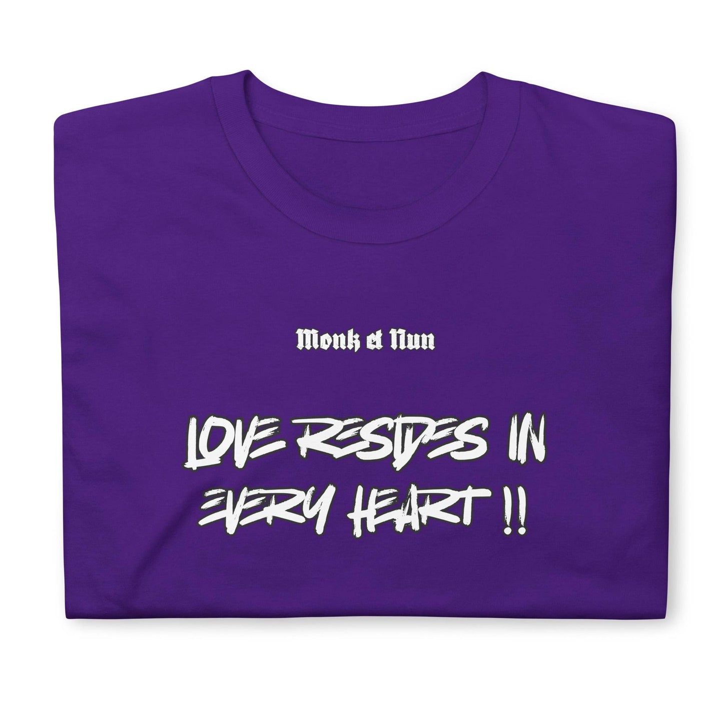Unisex Short Sleeve 100% ring-spun cotton t-Shirt Text #1 front - Monk&Nun UnisexClothing