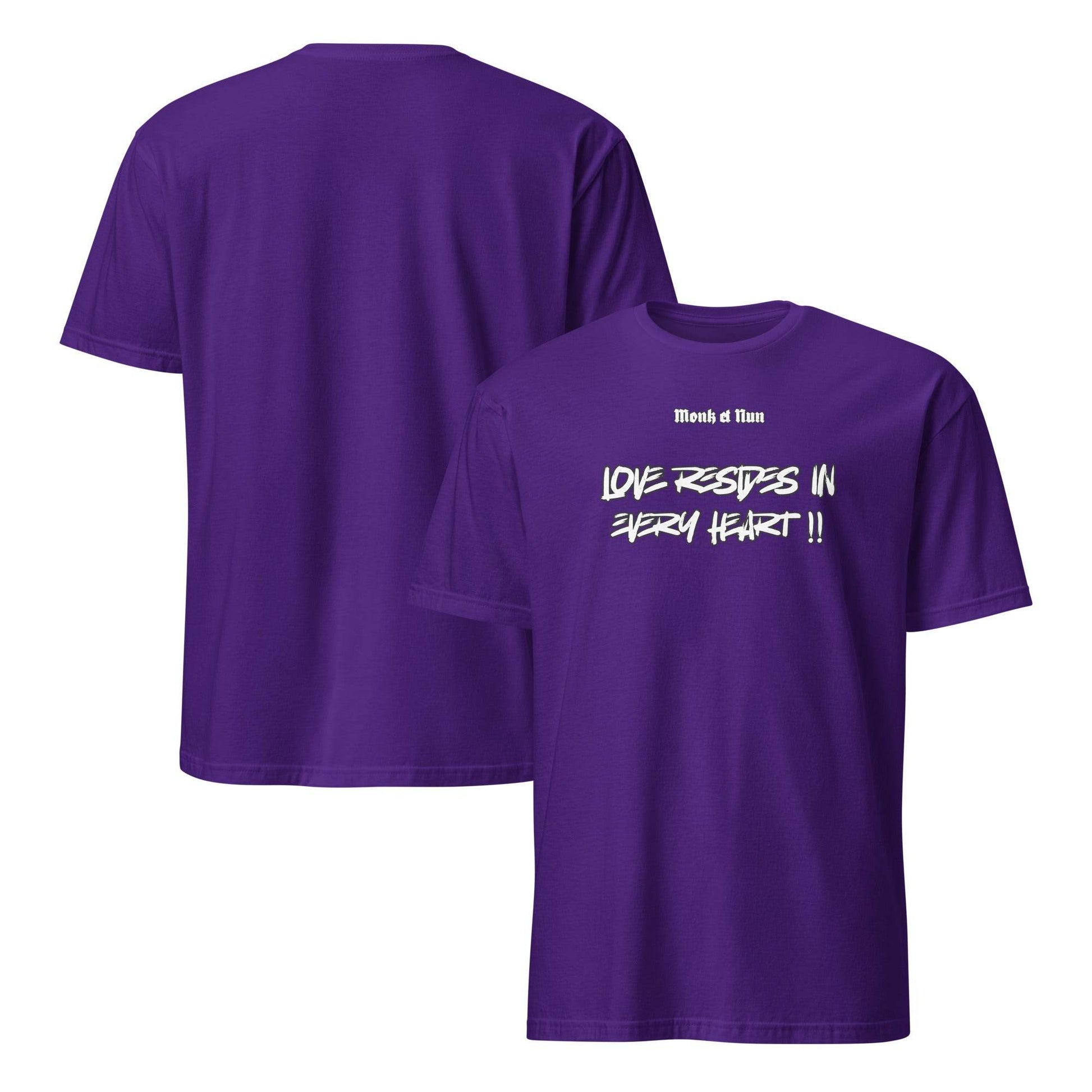 Unisex Short Sleeve 100% ring-spun cotton t-Shirt Text #1 front - Monk&Nun UnisexClothing
