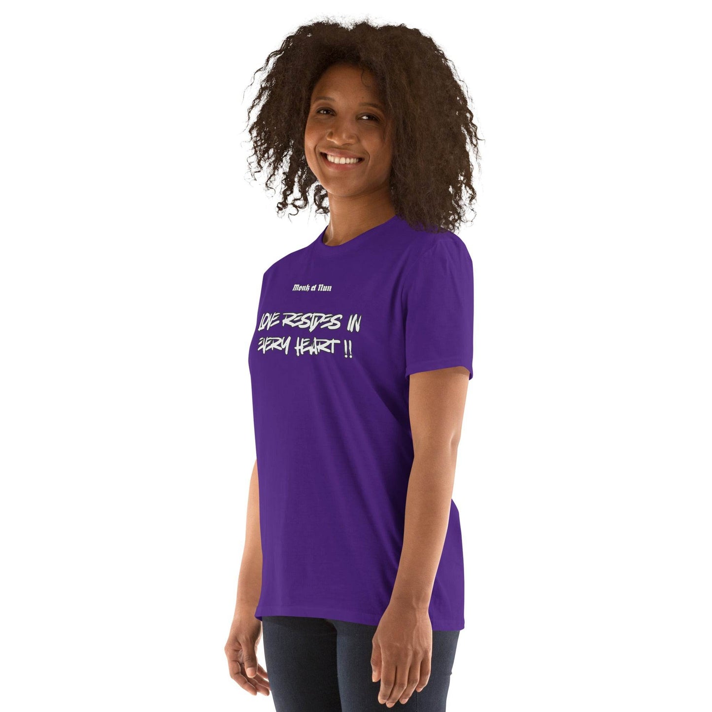 Unisex Short Sleeve 100% ring-spun cotton t-Shirt Text #1 front - Monk&Nun UnisexClothing