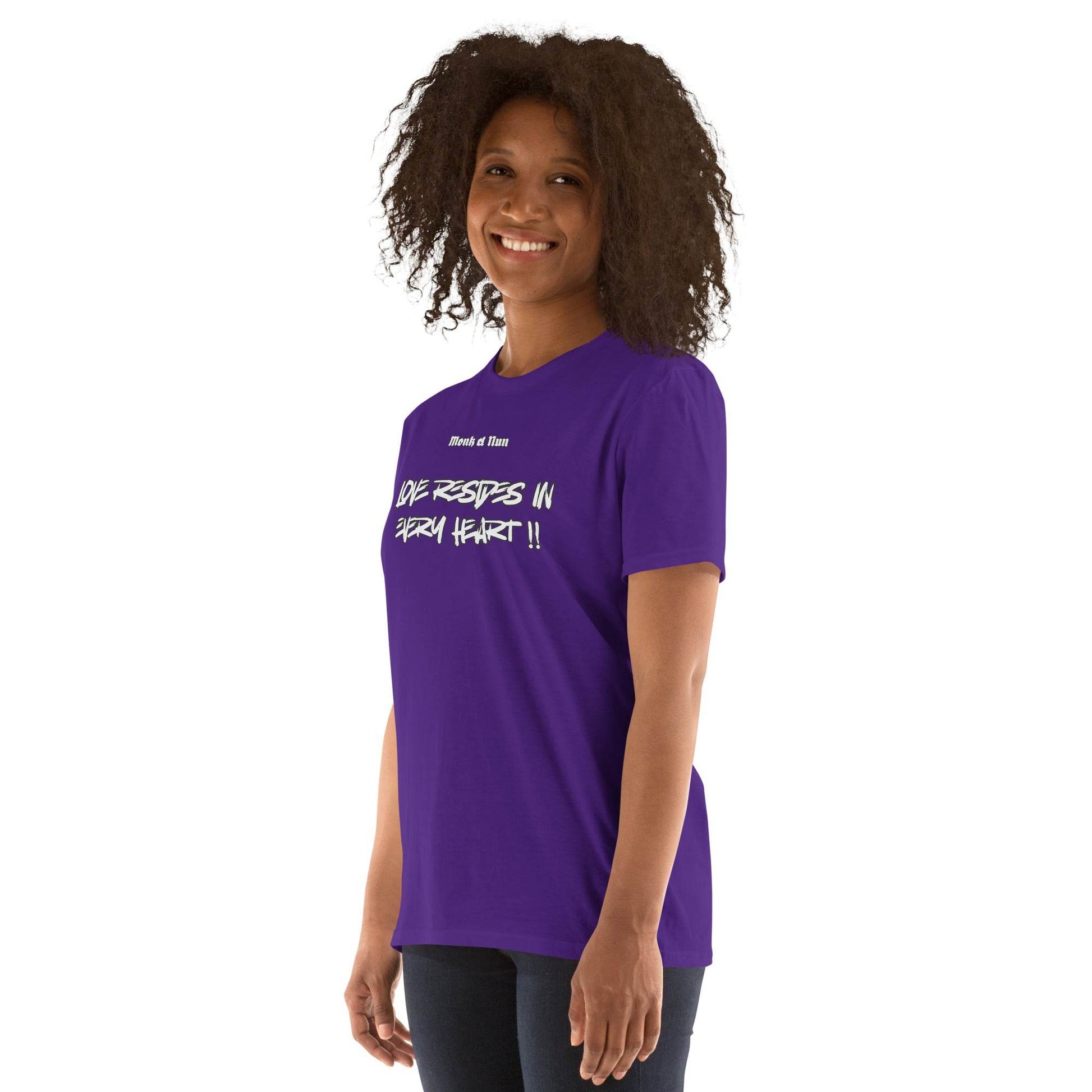 Unisex Short Sleeve 100% ring-spun cotton t-Shirt Text #1 front - Monk&Nun UnisexClothing