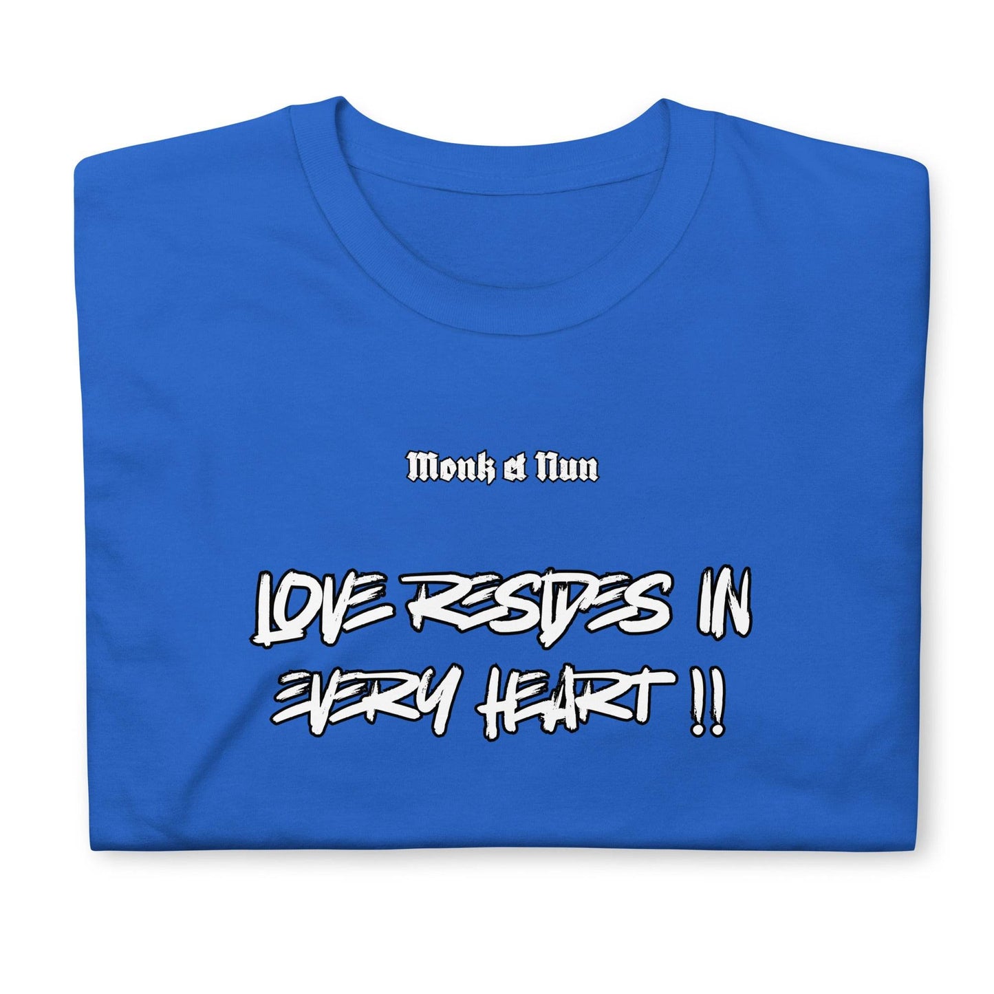 Unisex Short Sleeve 100% ring-spun cotton t-Shirt Text #1 front - Monk&Nun UnisexClothing