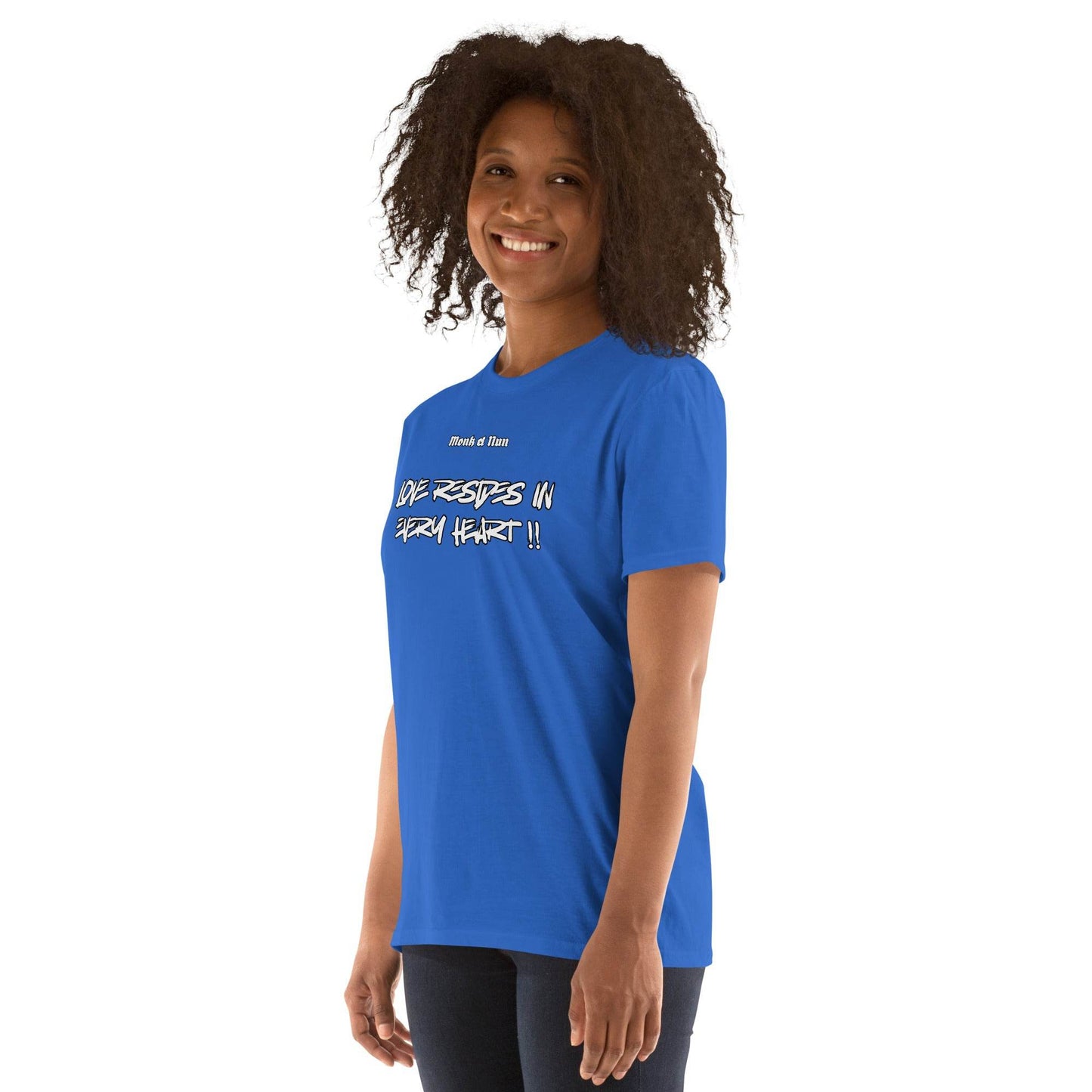 Unisex Short Sleeve 100% ring-spun cotton t-Shirt Text #1 front - Monk&Nun UnisexClothing