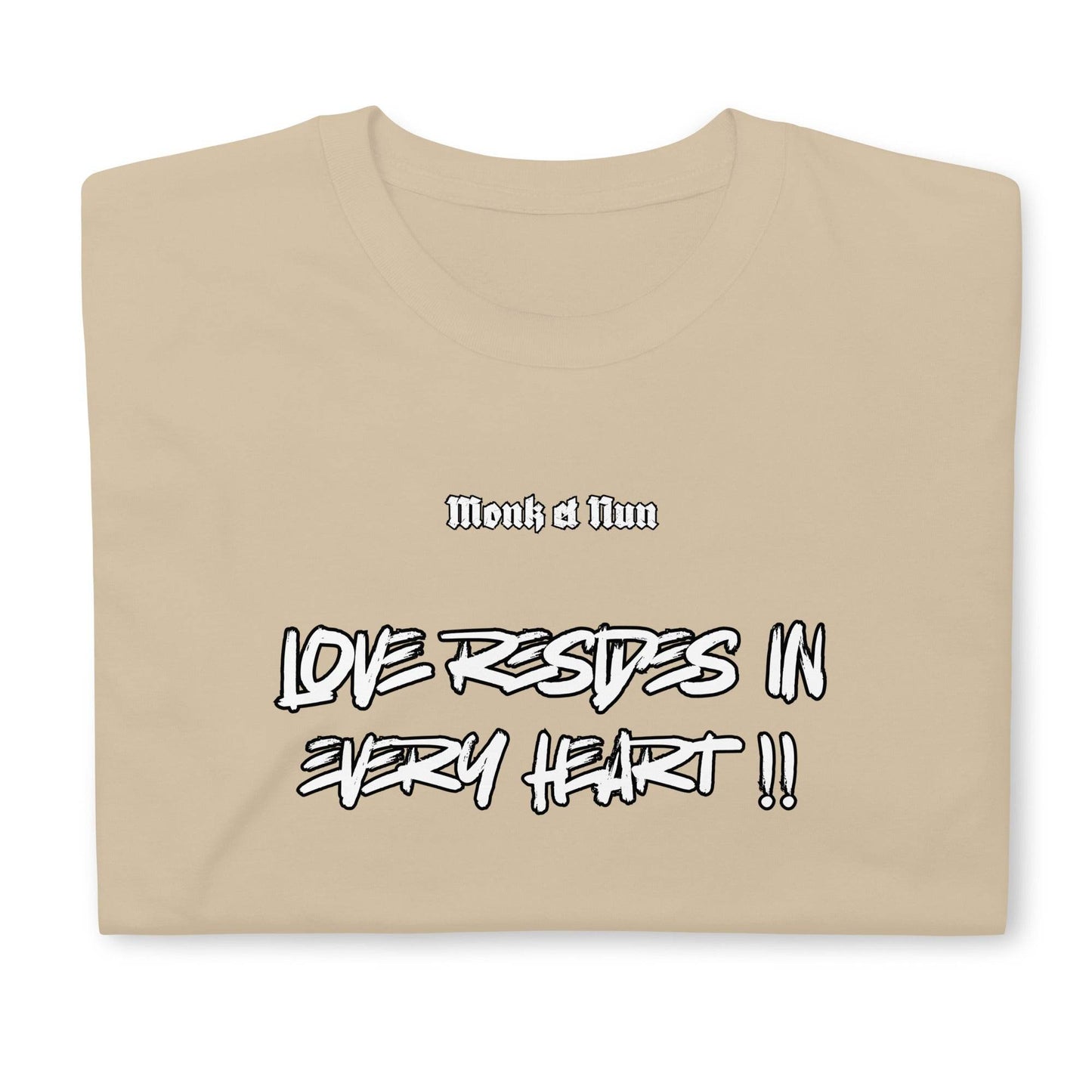 Unisex Short Sleeve 100% ring-spun cotton t-Shirt Text #1 front - Monk&Nun UnisexClothing