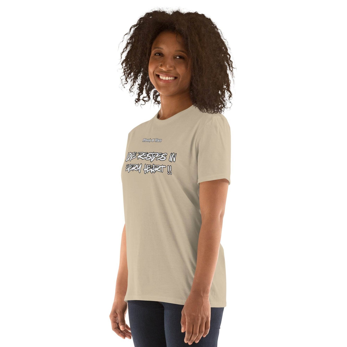 Unisex Short Sleeve 100% ring-spun cotton t-Shirt Text #1 front - Monk&Nun UnisexClothing