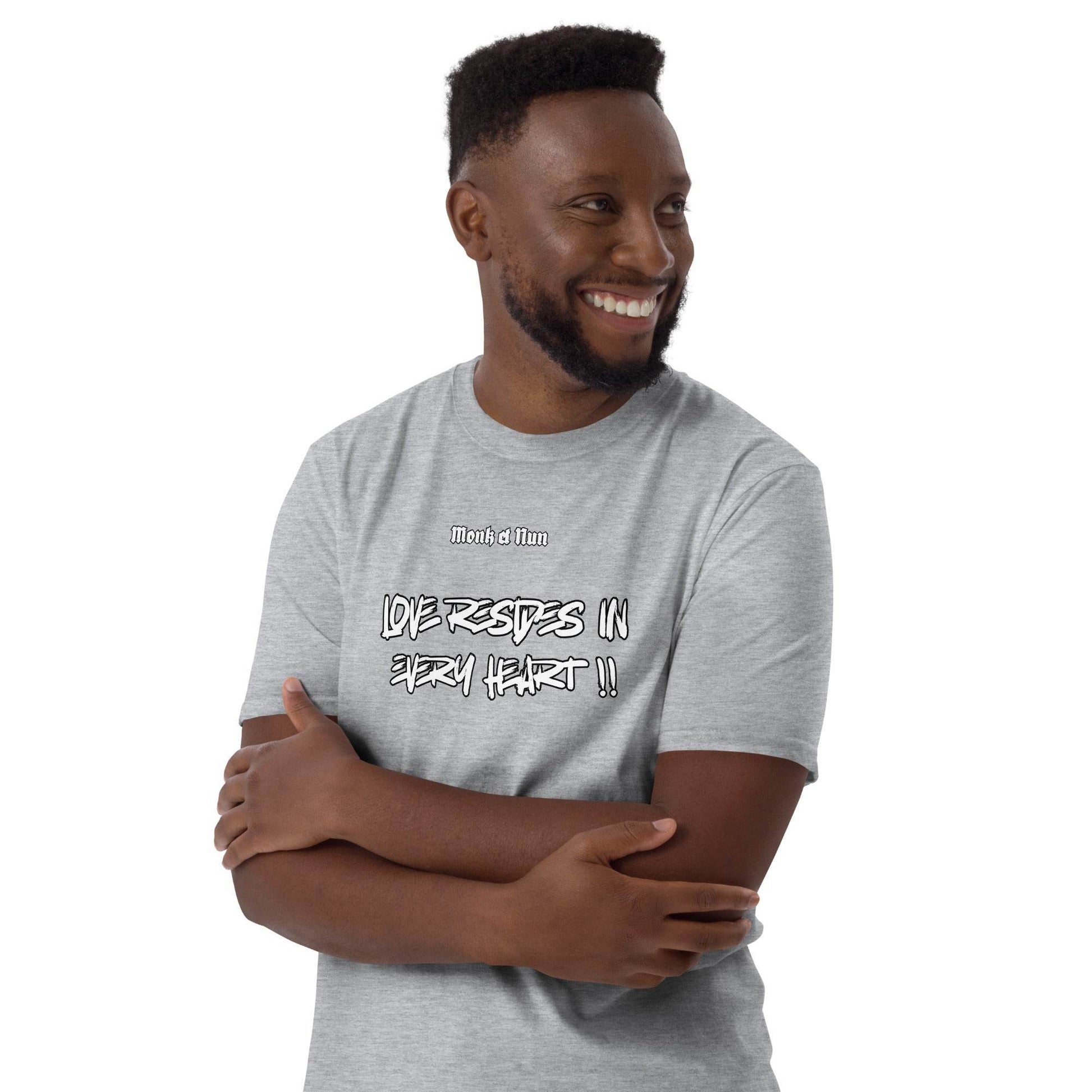 Unisex Short Sleeve 100% ring-spun cotton t-Shirt Text #1 front - Monk&Nun UnisexClothing
