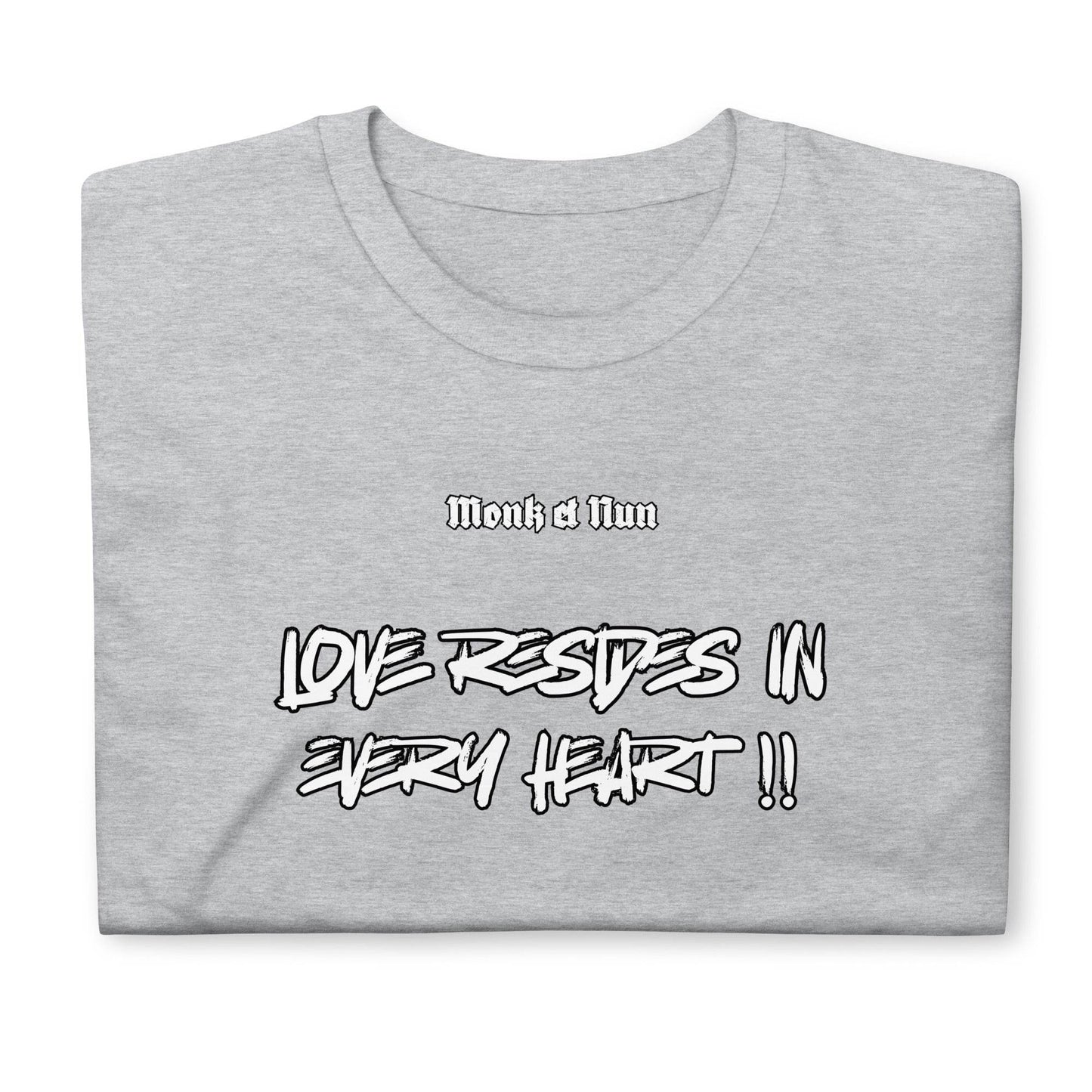 Unisex Short Sleeve 100% ring-spun cotton t-Shirt Text #1 front - Monk&Nun UnisexClothing