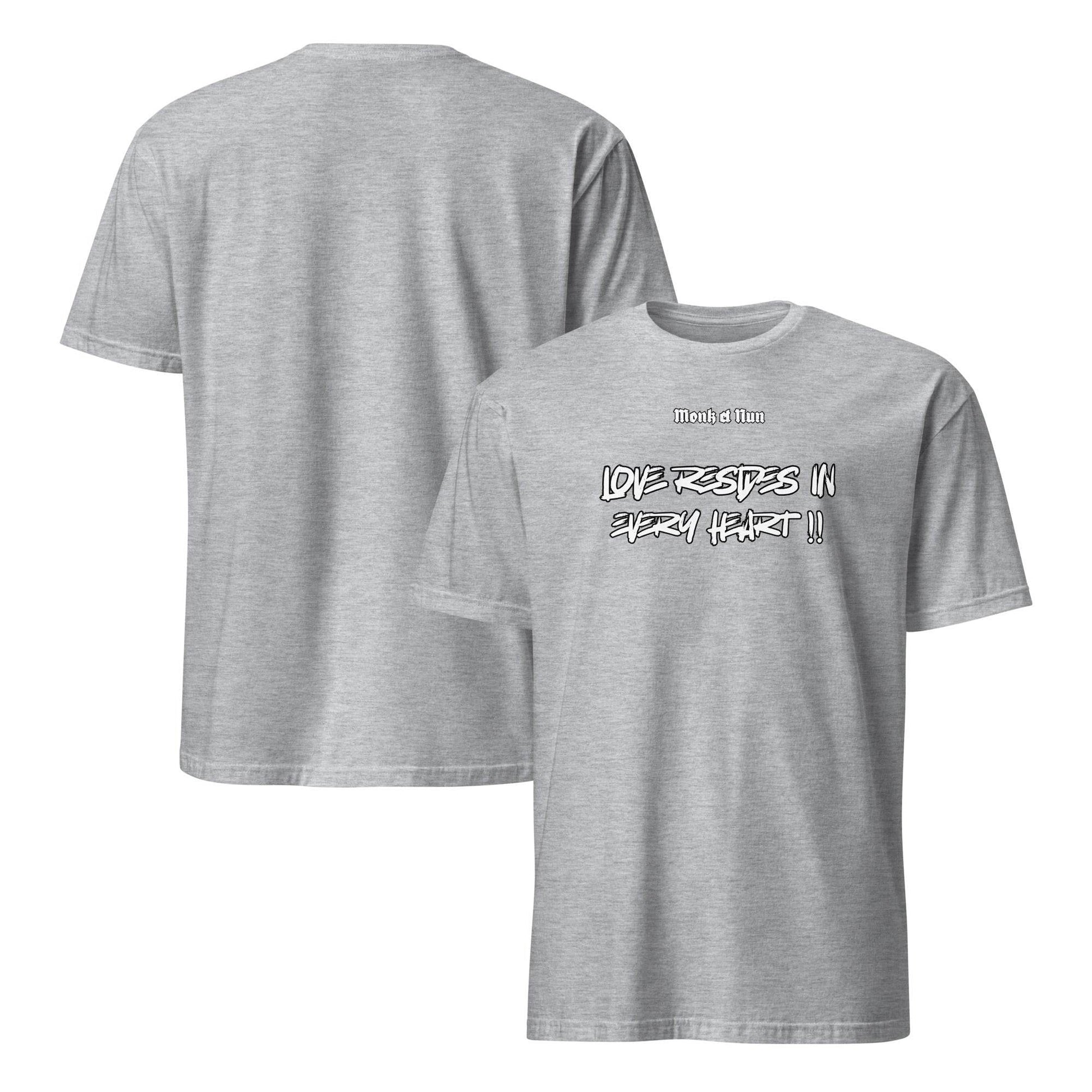 Unisex Short Sleeve 100% ring-spun cotton t-Shirt Text #1 front - Monk&Nun UnisexClothing