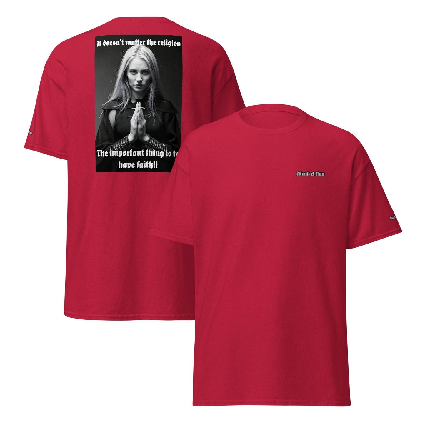 Unisex classic 100% cotton t-Shirt Design #3 - Monk&Nun UnisexClothing