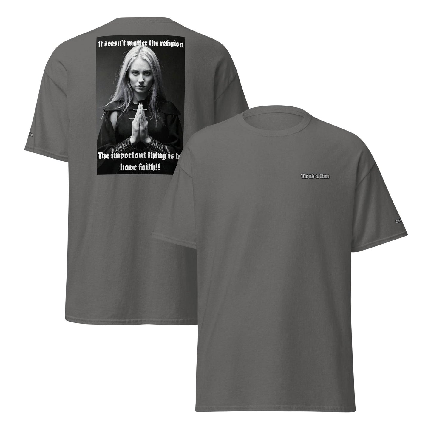 Unisex classic 100% cotton t-Shirt Design #3 - Monk&Nun UnisexClothing