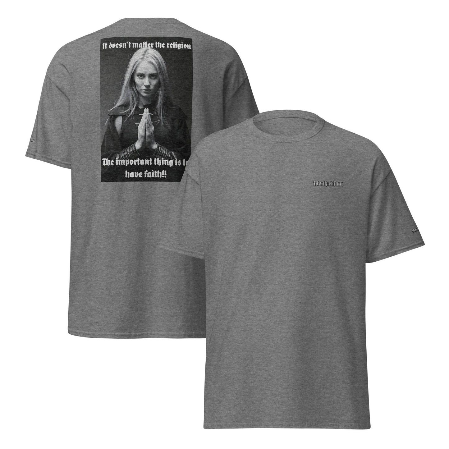 Unisex classic 100% cotton t-Shirt Design #3 - Monk&Nun UnisexClothing