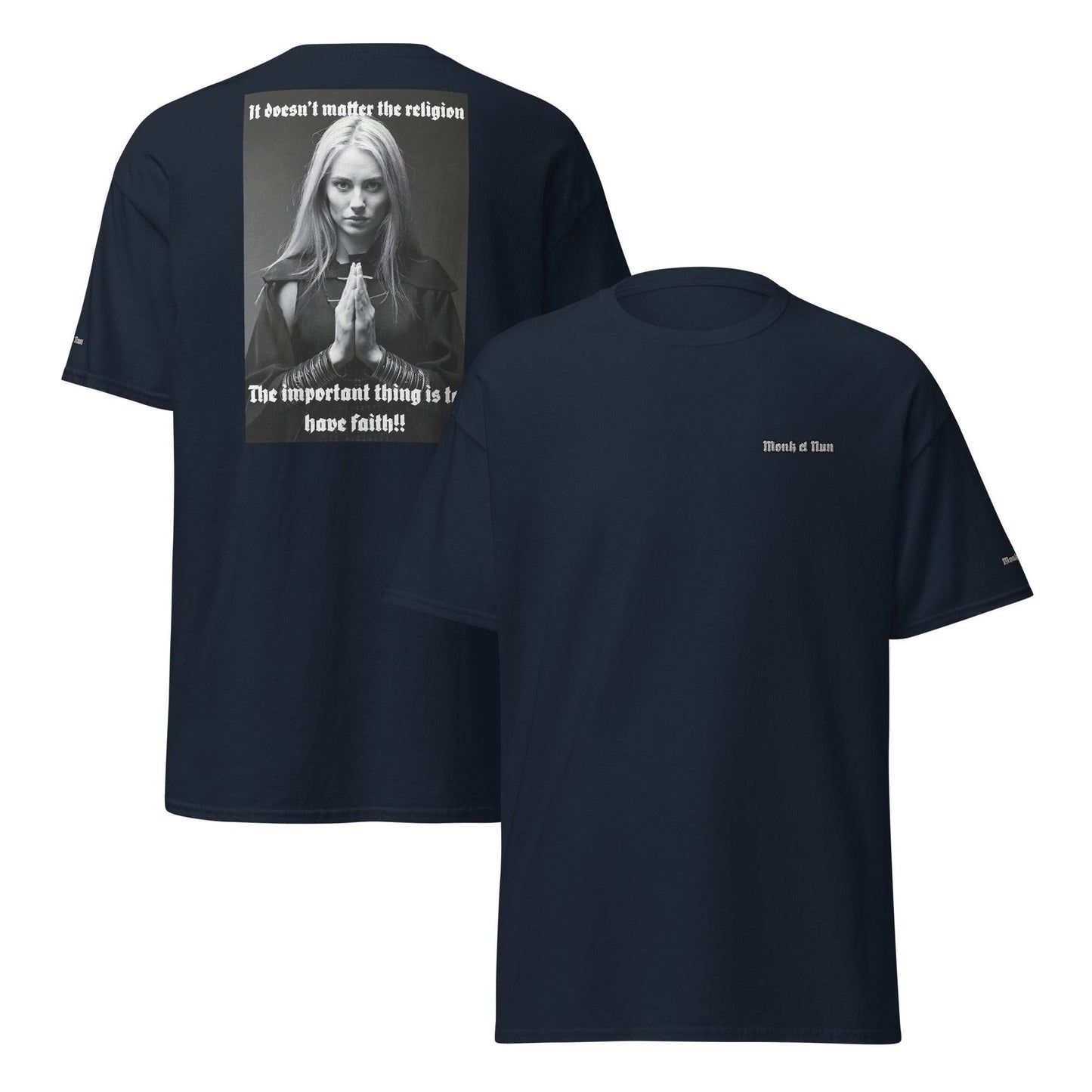 Unisex classic 100% cotton t-Shirt Design #3 - Monk&Nun UnisexClothing