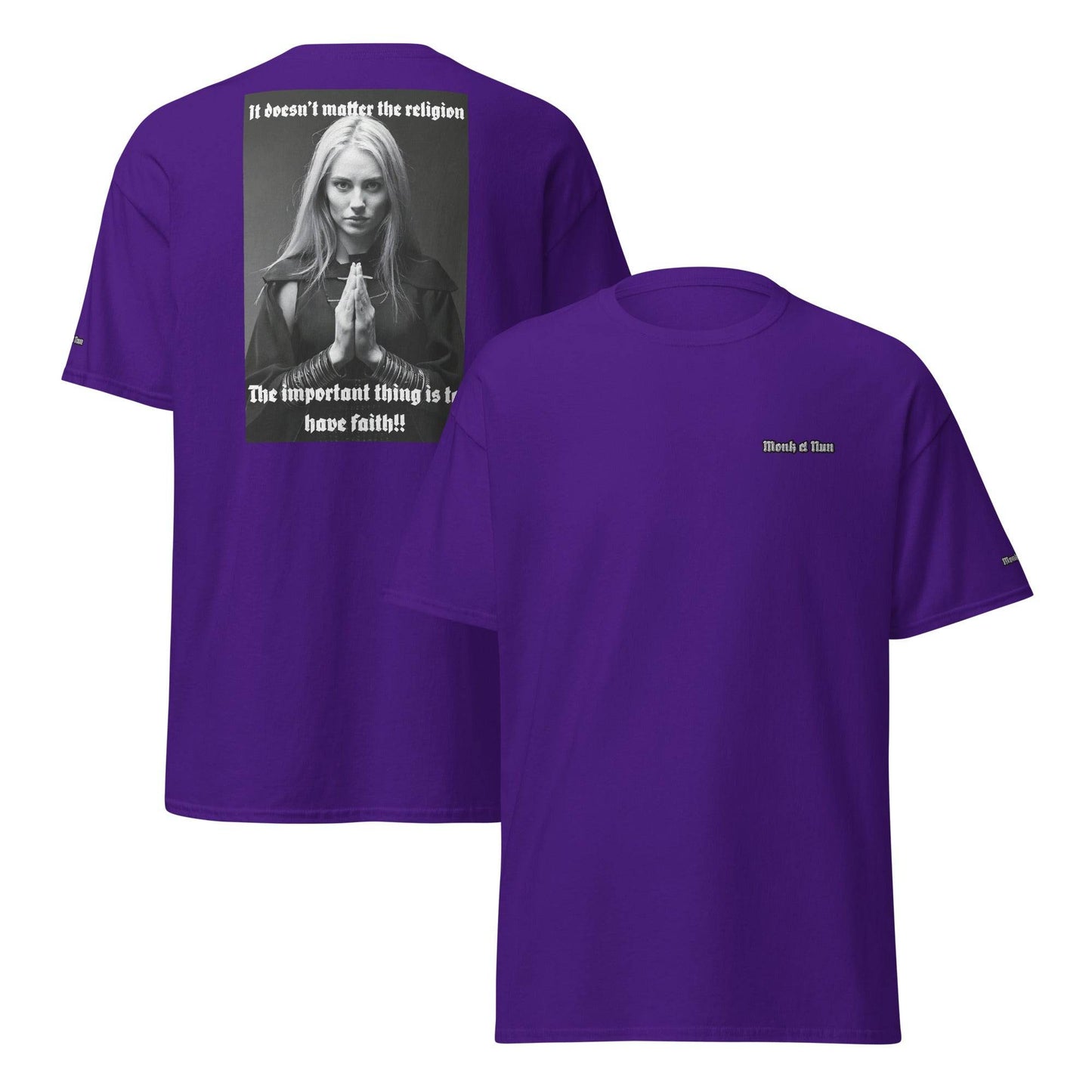 Unisex classic 100% cotton t-Shirt Design #3 - Monk&Nun UnisexClothing