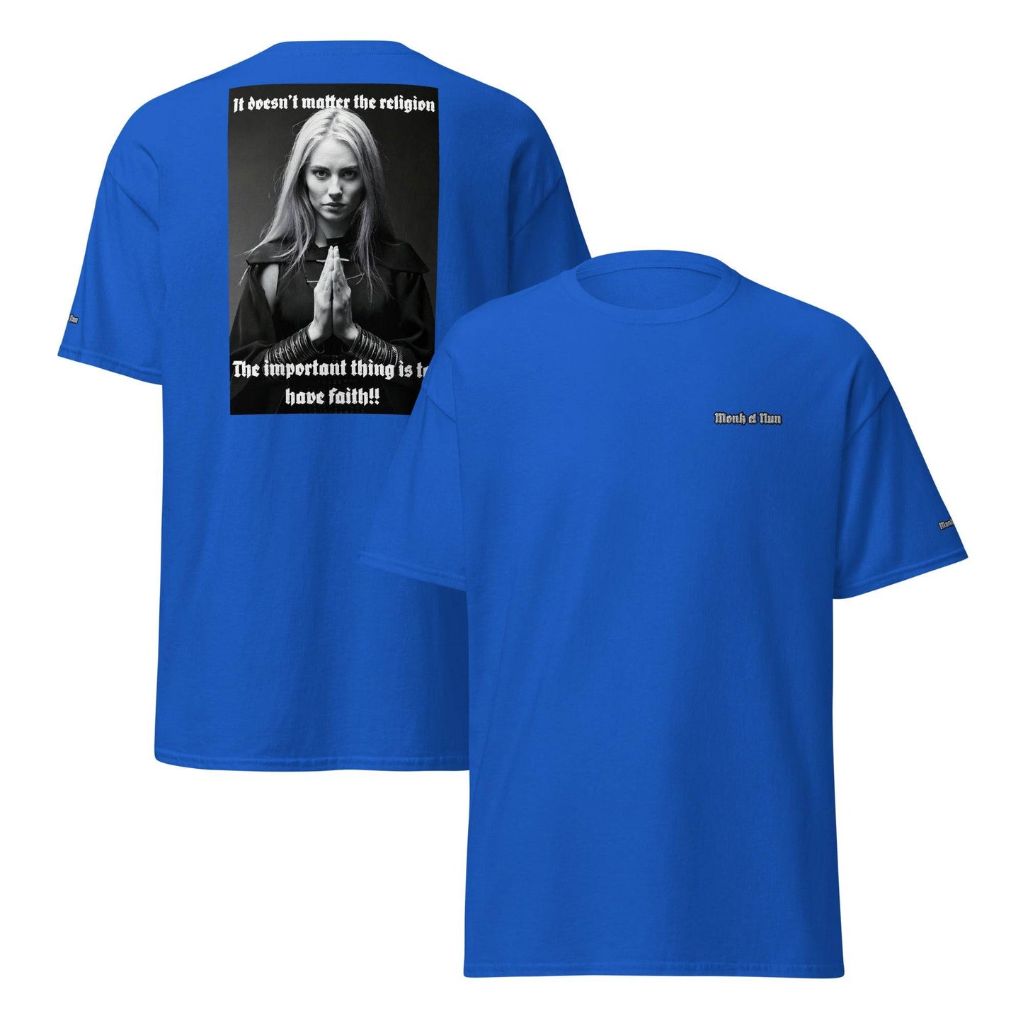 Unisex classic 100% cotton t-Shirt Design #3 - Monk&Nun UnisexClothing