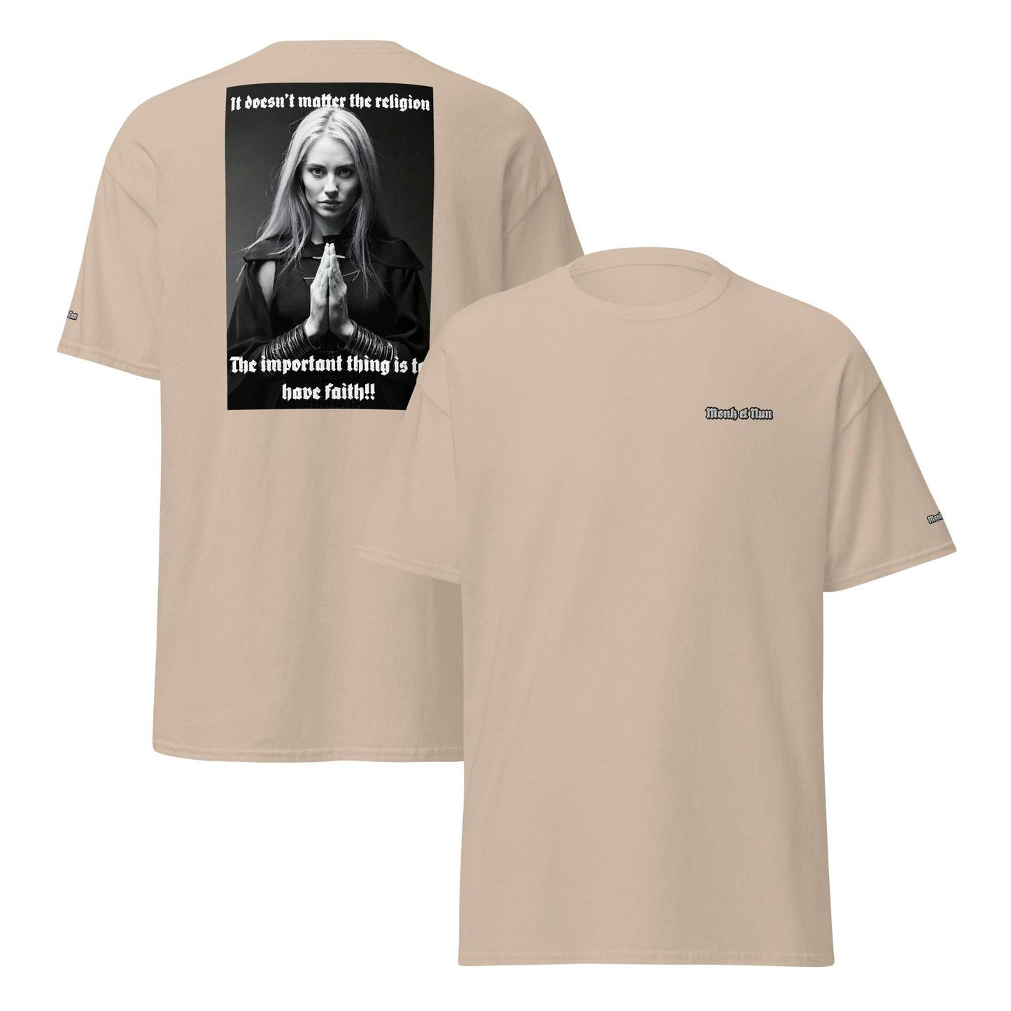 Unisex classic 100% cotton t-Shirt Design #3 - Monk&Nun UnisexClothing