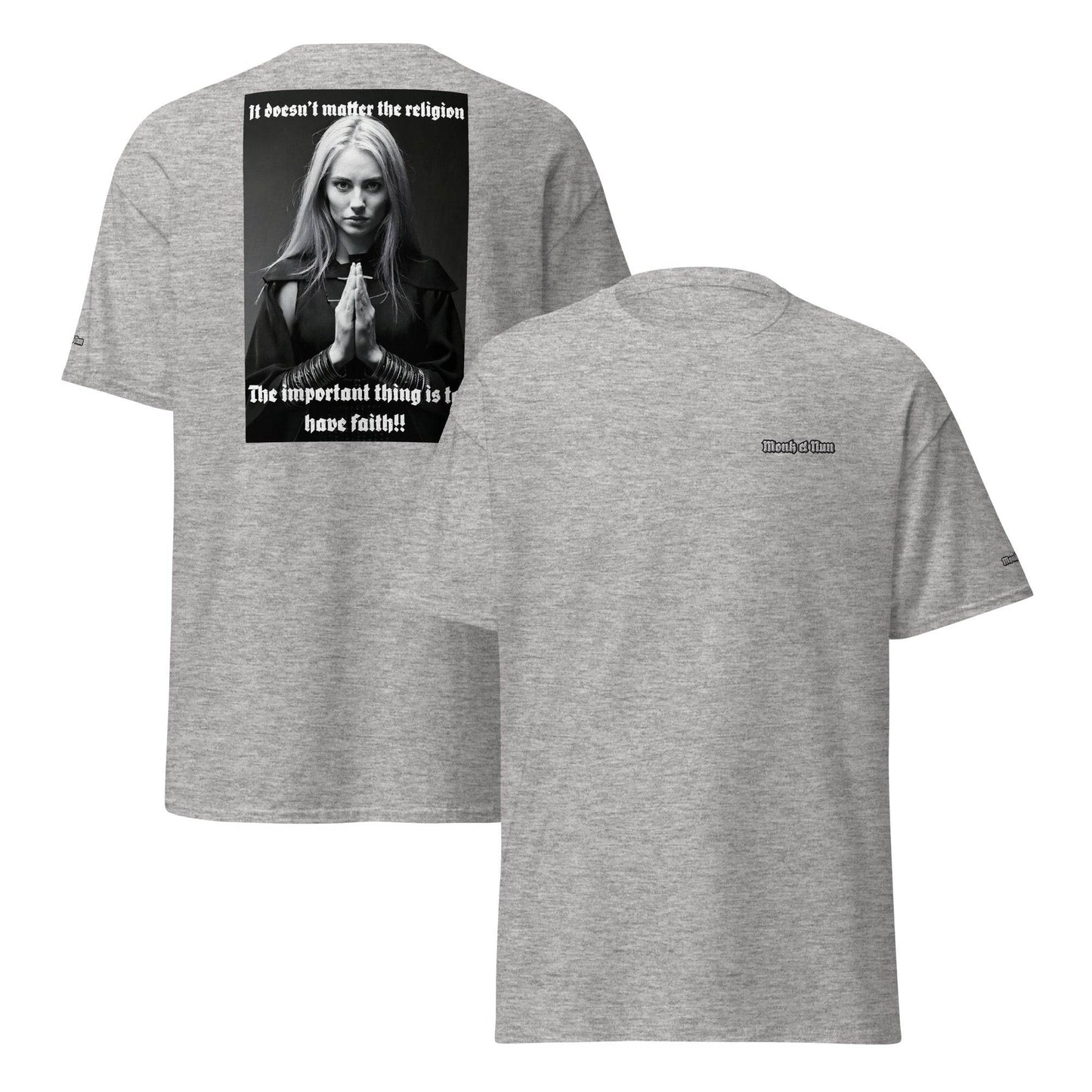 Unisex classic 100% cotton t-Shirt Design #3 - Monk&Nun UnisexClothing