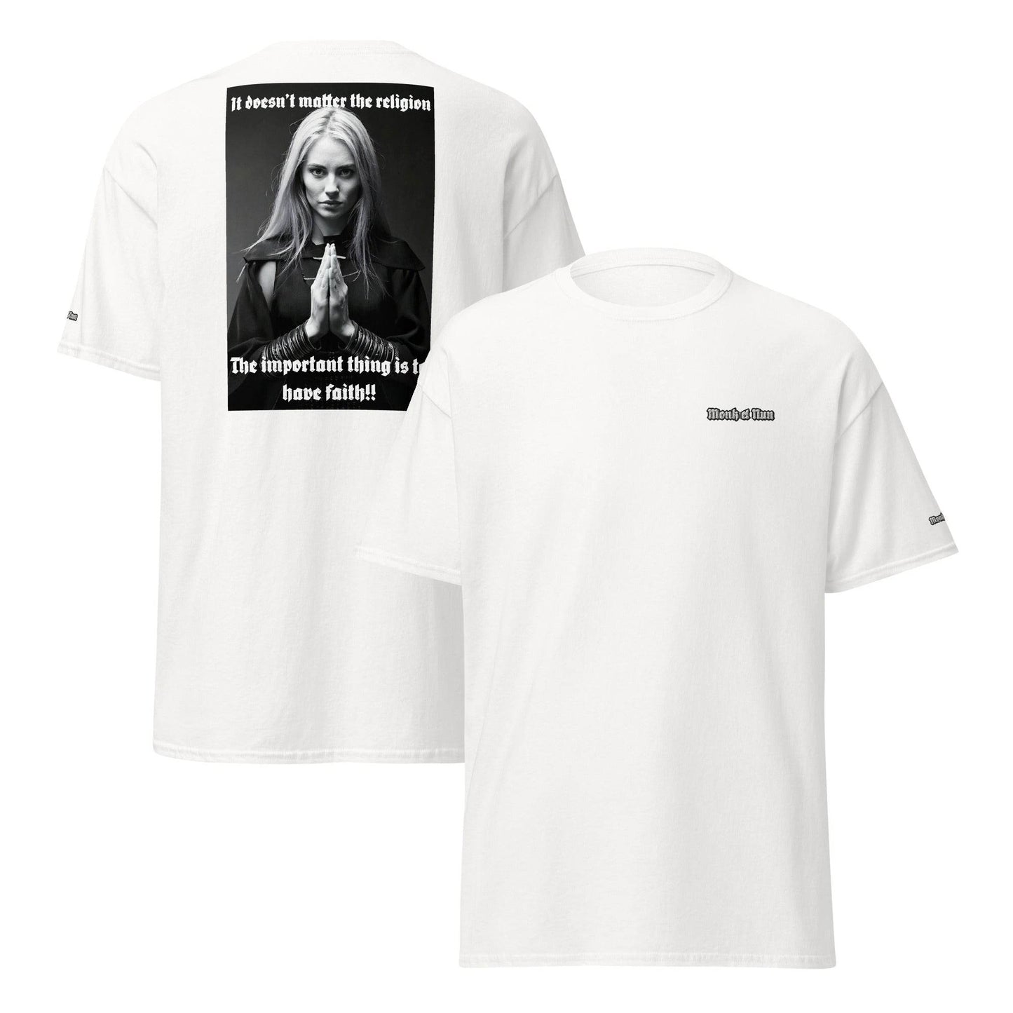 Unisex classic 100% cotton t-Shirt Design #3 - Monk&Nun UnisexClothing