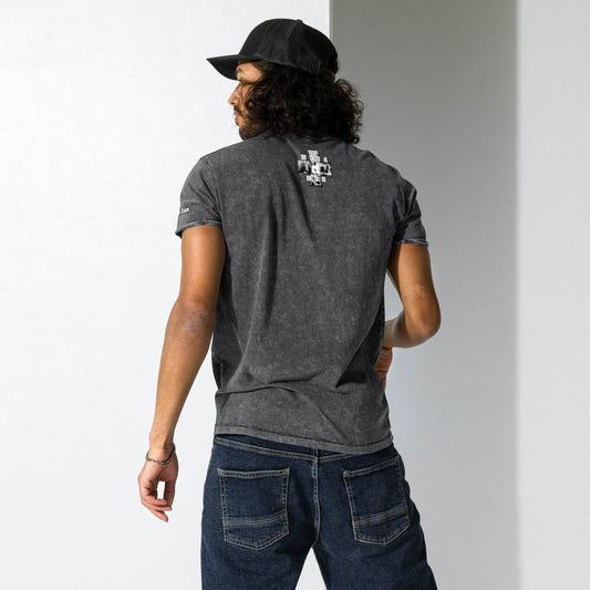 Unisex Denim 100% cotton T-Shirt Always think positive F/B - Monk&Nun UnisexClothing