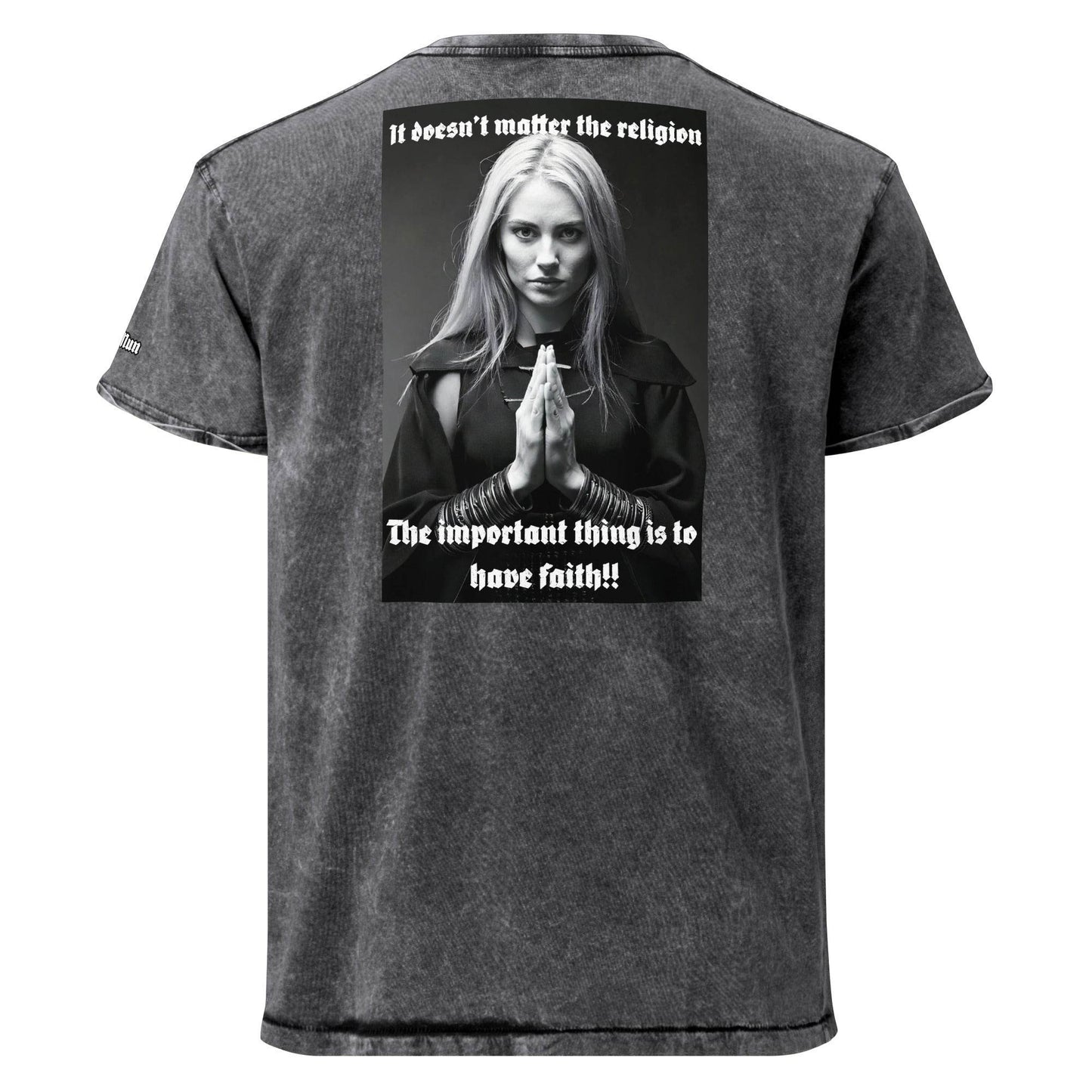 Unisex Denim 100% cotton T-Shirt Design #3 - Monk&Nun UnisexClothing