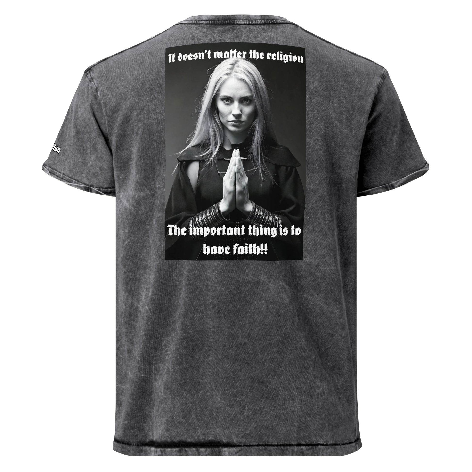 Unisex Denim 100% cotton T-Shirt Design #3 - Monk&Nun UnisexClothing